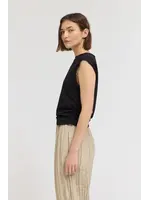 Grade & Gather Black Ruched Tee