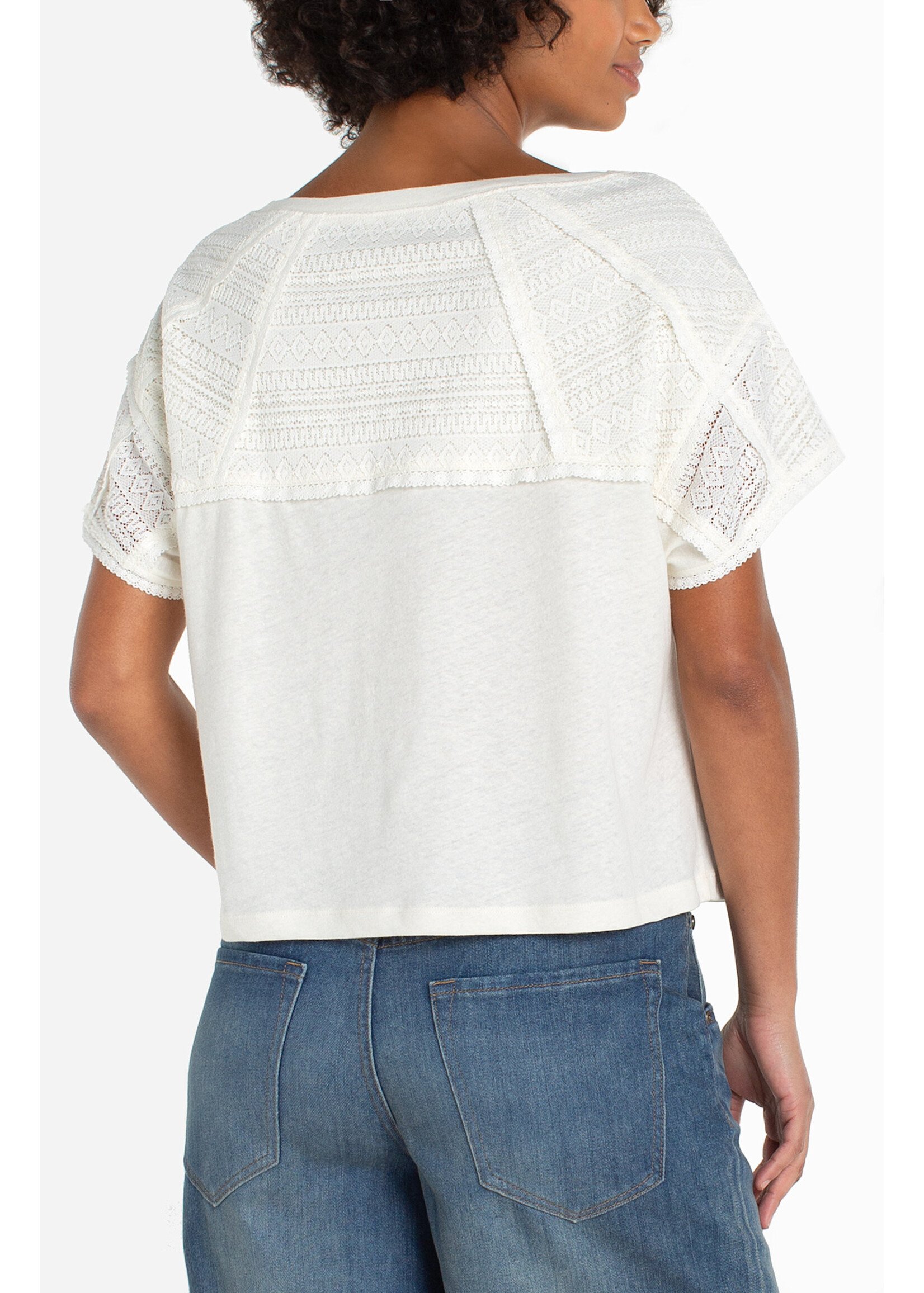 Liverpool LP White Embr Top