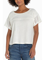 Liverpool LP White Embr Top