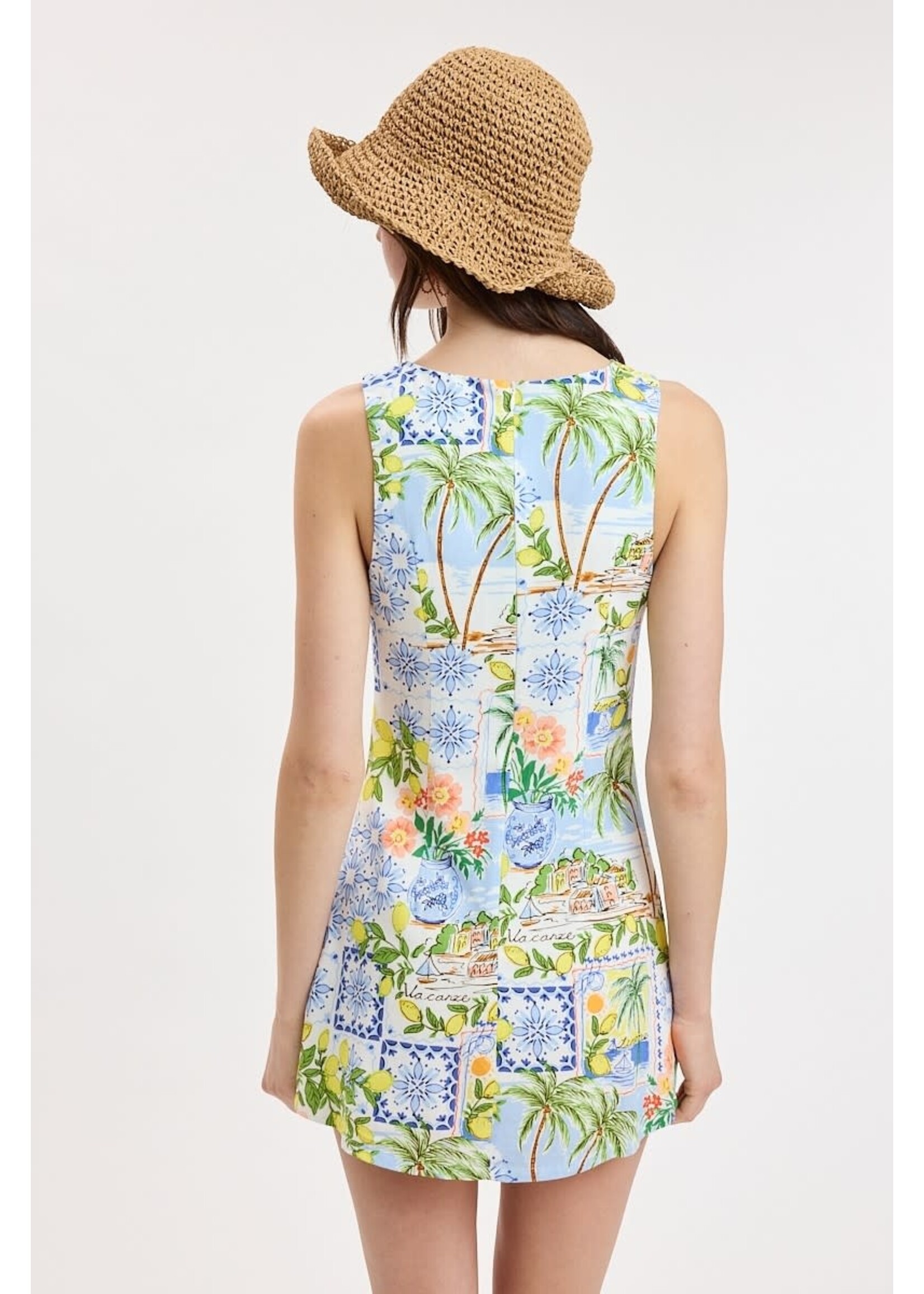 Sky to Moon StM Breezy Tropical Mini Dress