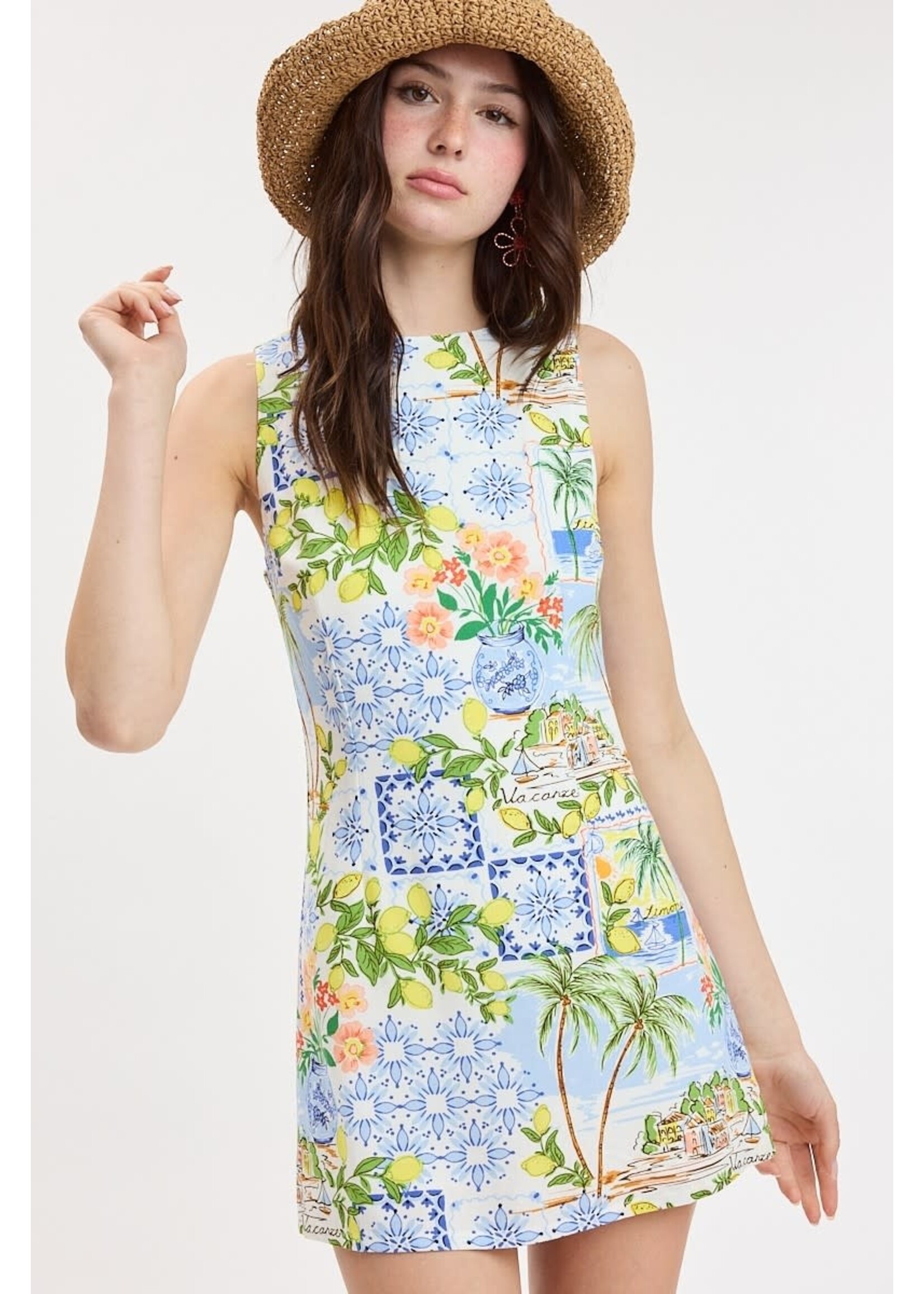 Sky to Moon StM Breezy Tropical Mini Dress