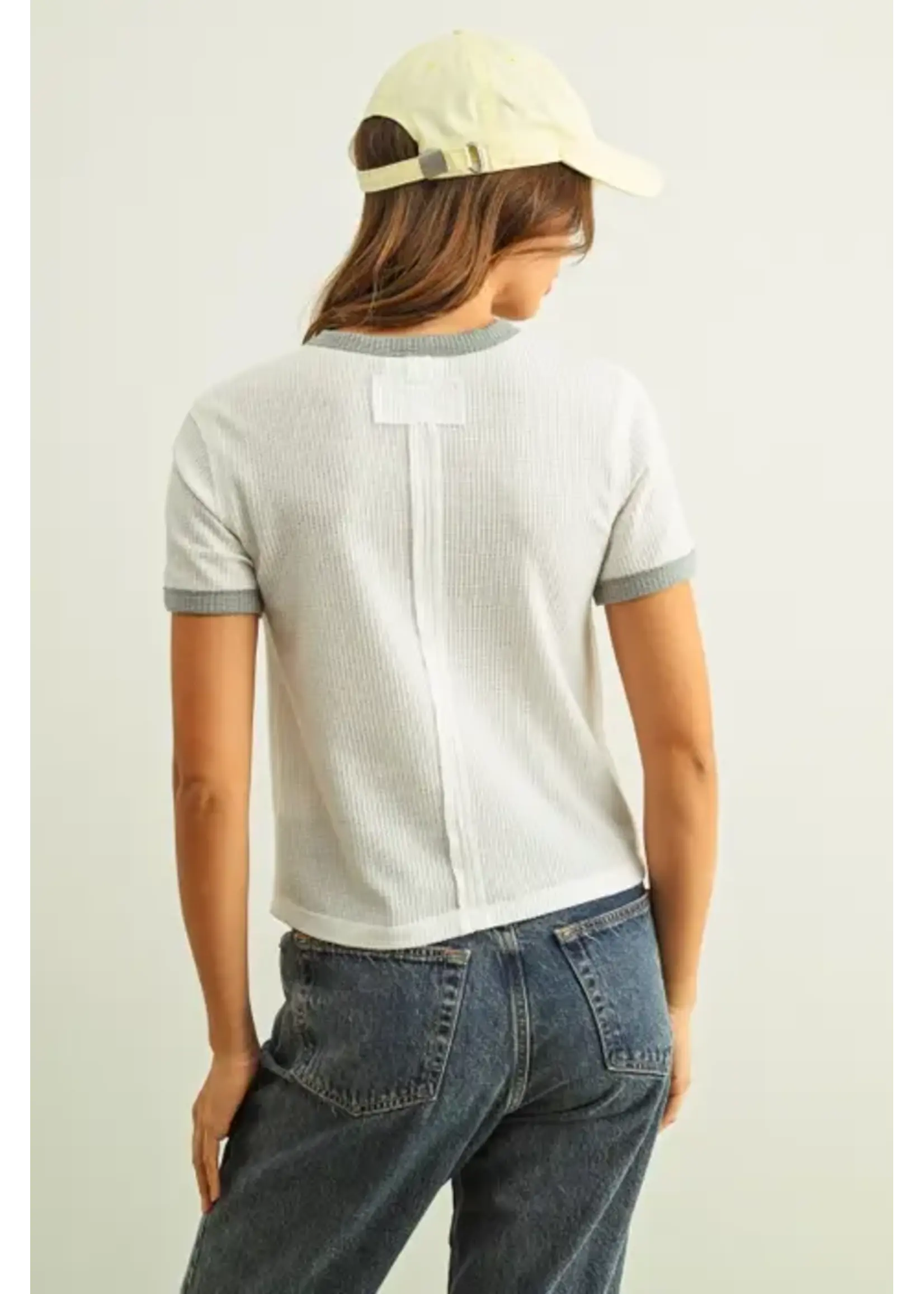 Miou Muse MM Waffle Contrast Tee