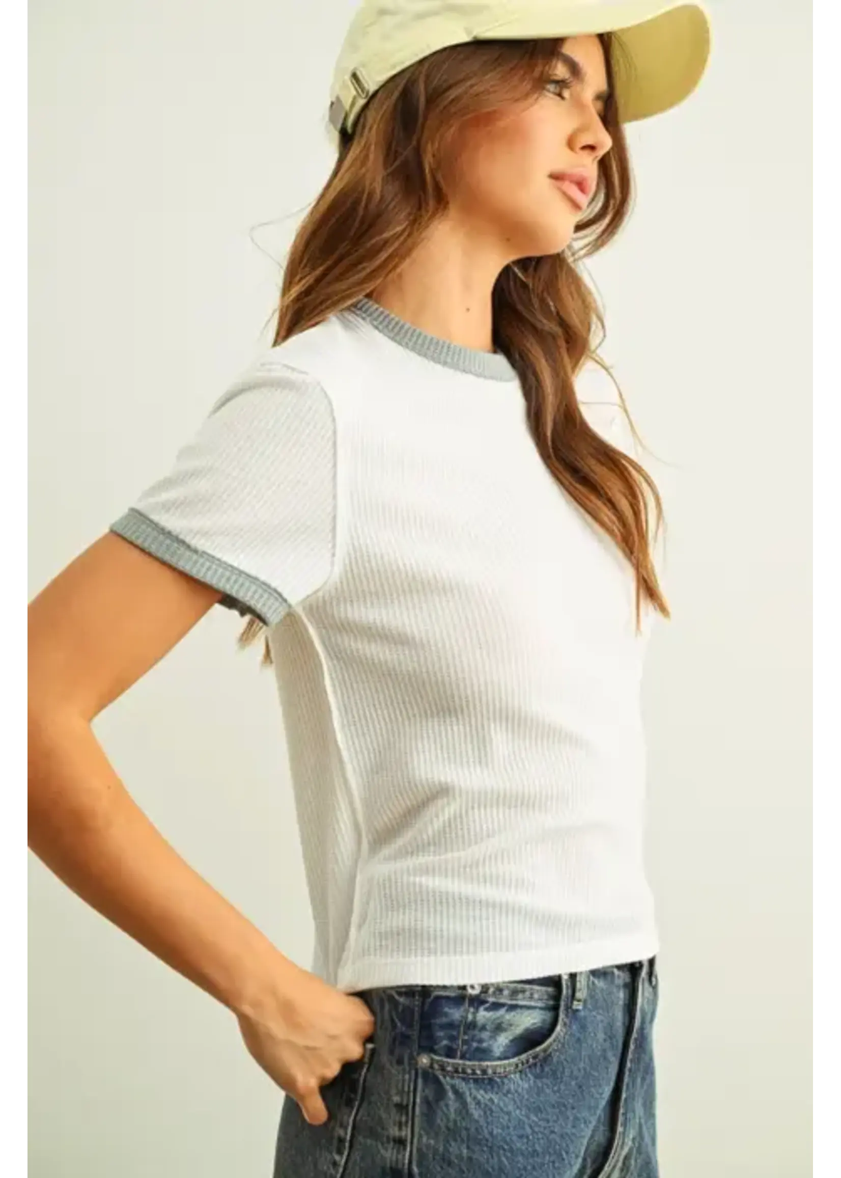 Miou Muse MM Waffle Contrast Tee