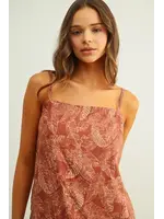 Miou Muse Leaf Print Dress