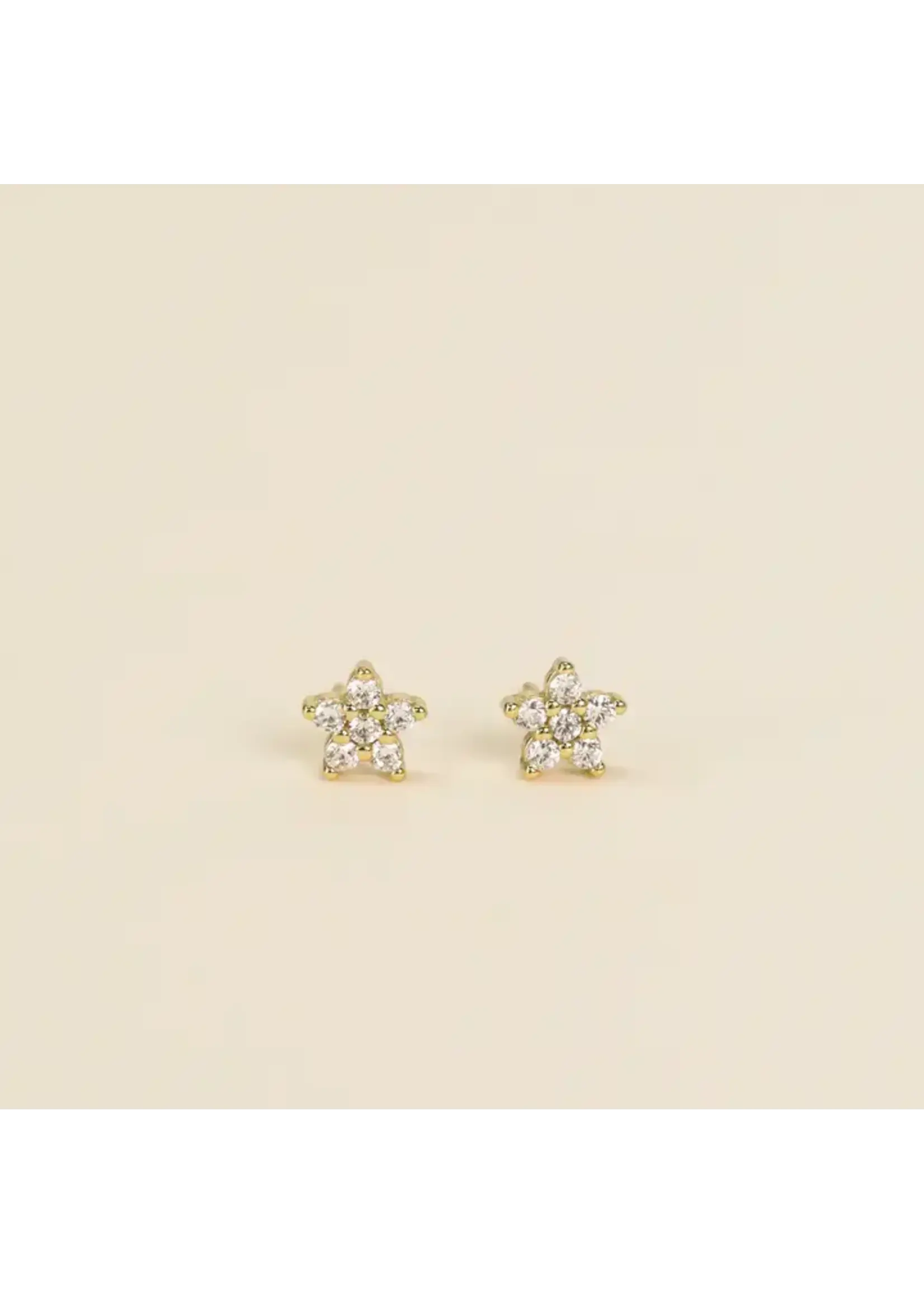 Jax Kelly JK Pave Flower Stud Earring