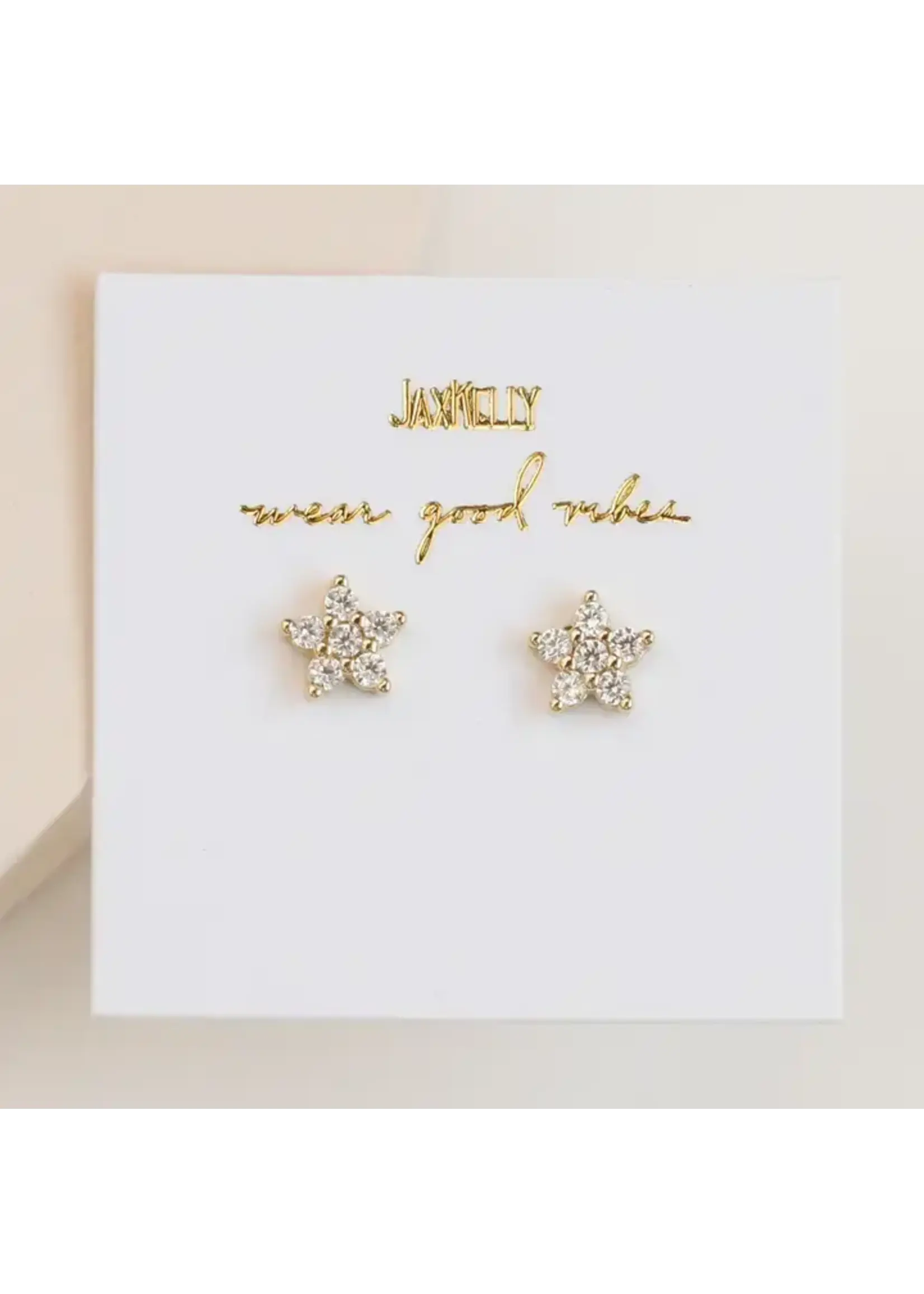 Jax Kelly JK Pave Flower Stud Earring