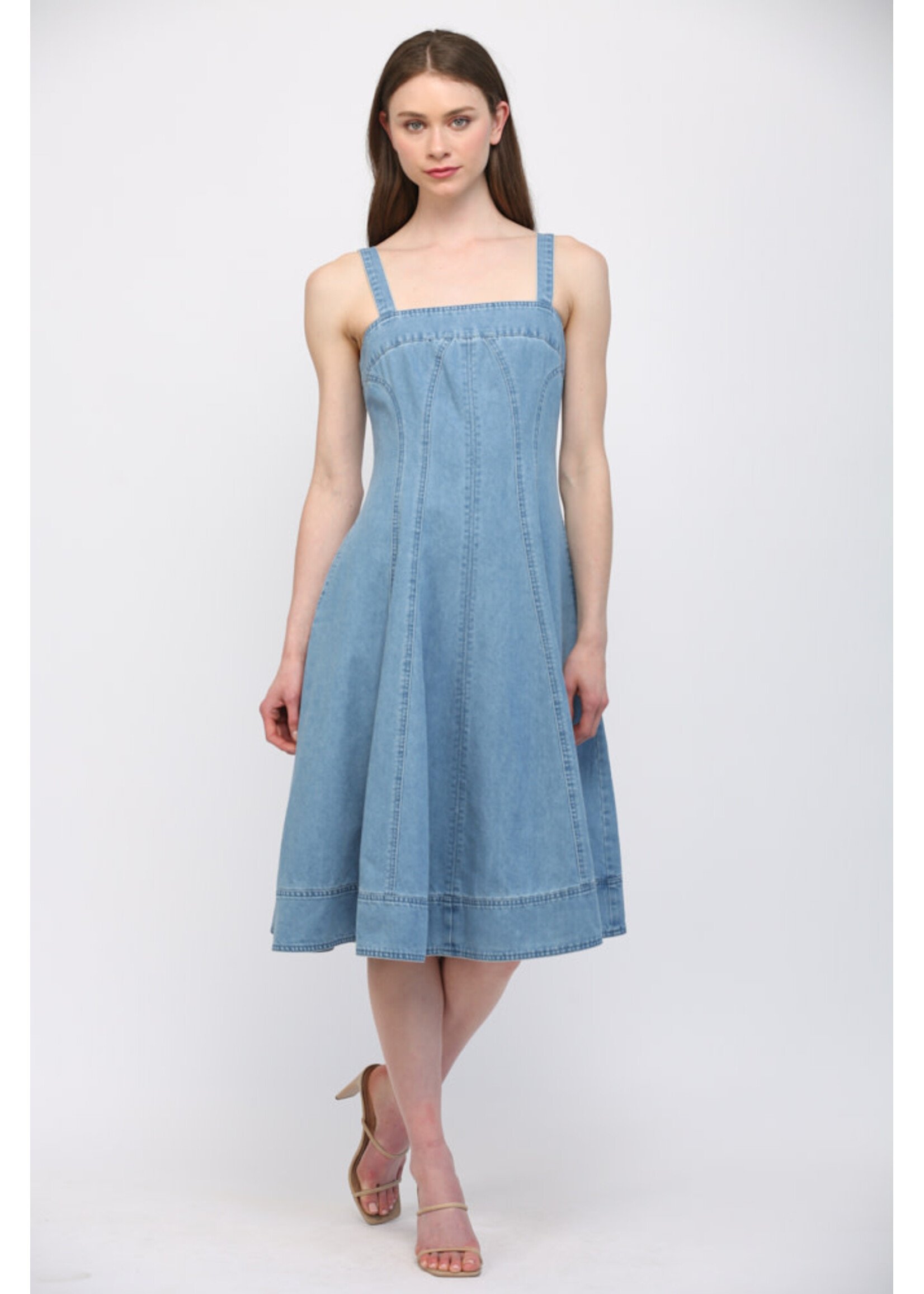 Fate F Washed Denim Dress