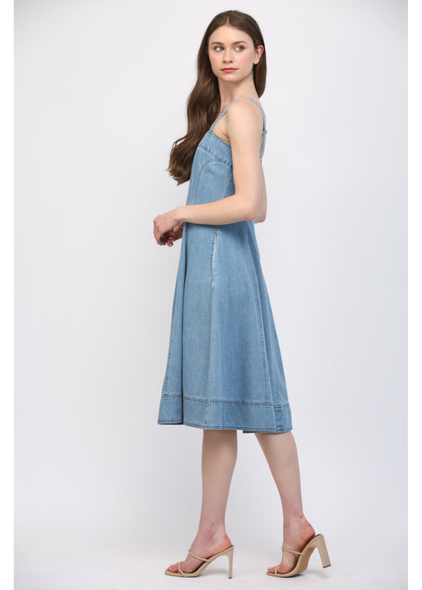 Fate F Washed Denim Dress