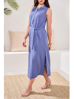 Tribal Blue Side Slit Maxi