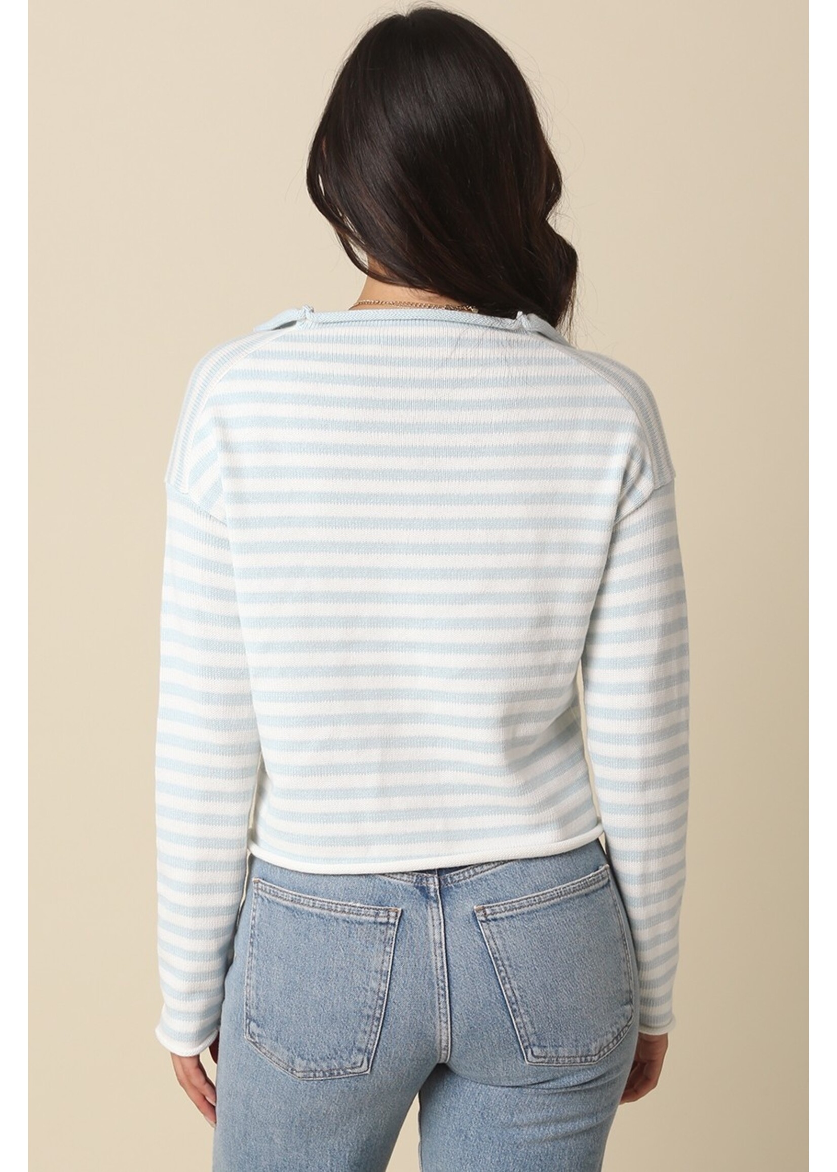 olivaceous O Striped Sweater