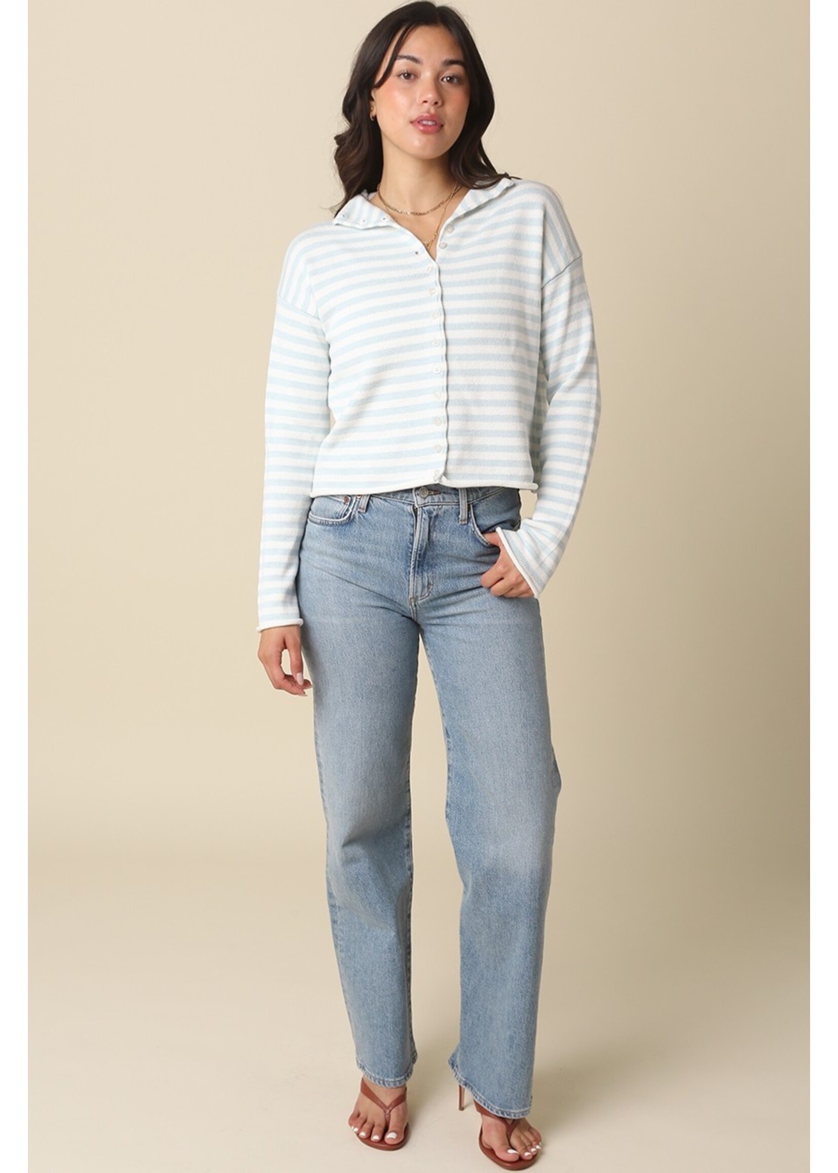 olivaceous O Striped Sweater
