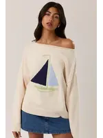 Le Lis Ivory Sailboat Sweater
