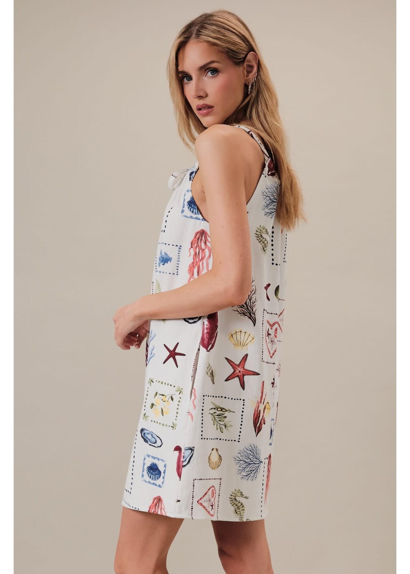 Sunday Edition SE Tie Front Printed Dress