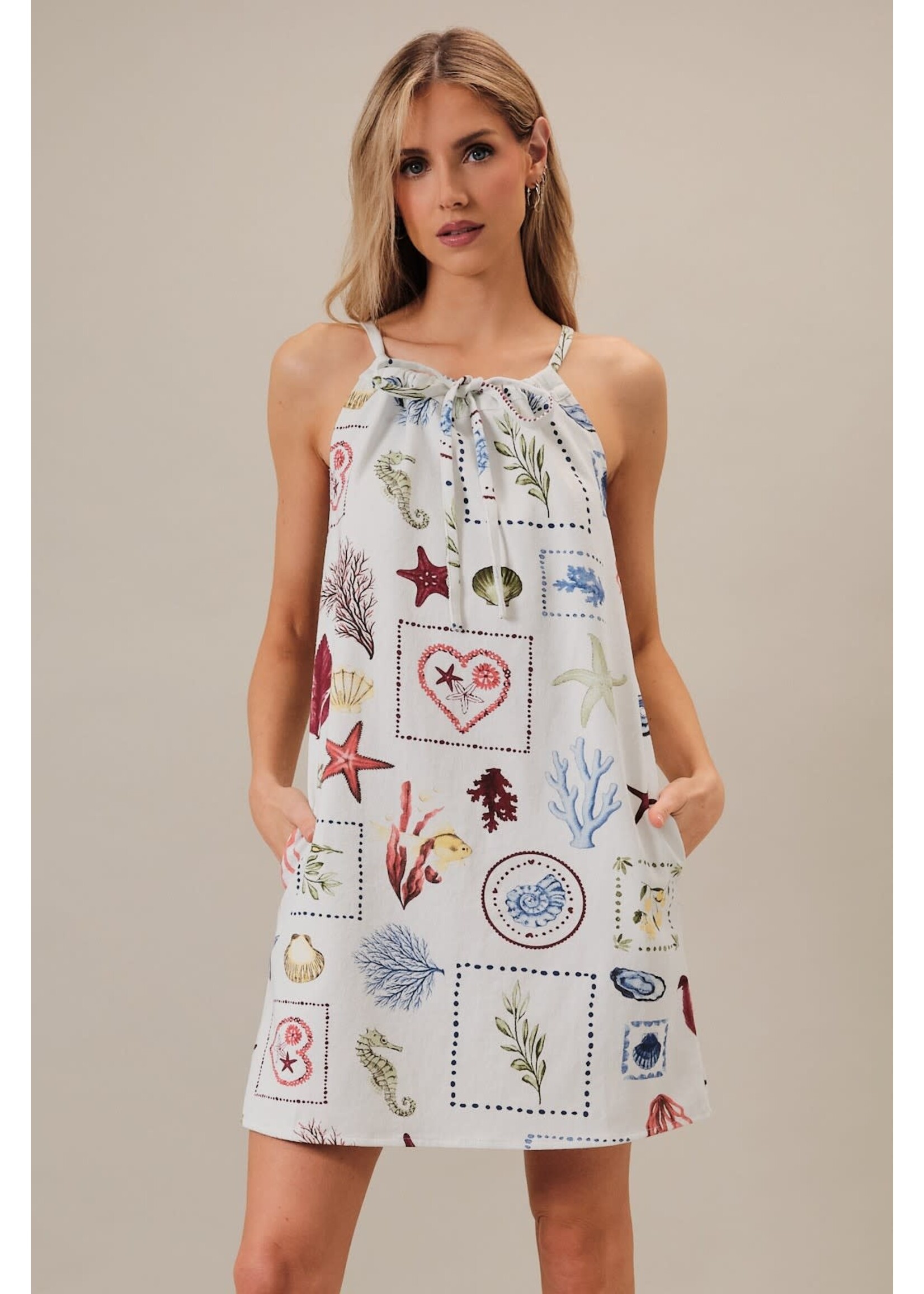 Sunday Edition SE Tie Front Printed Dress