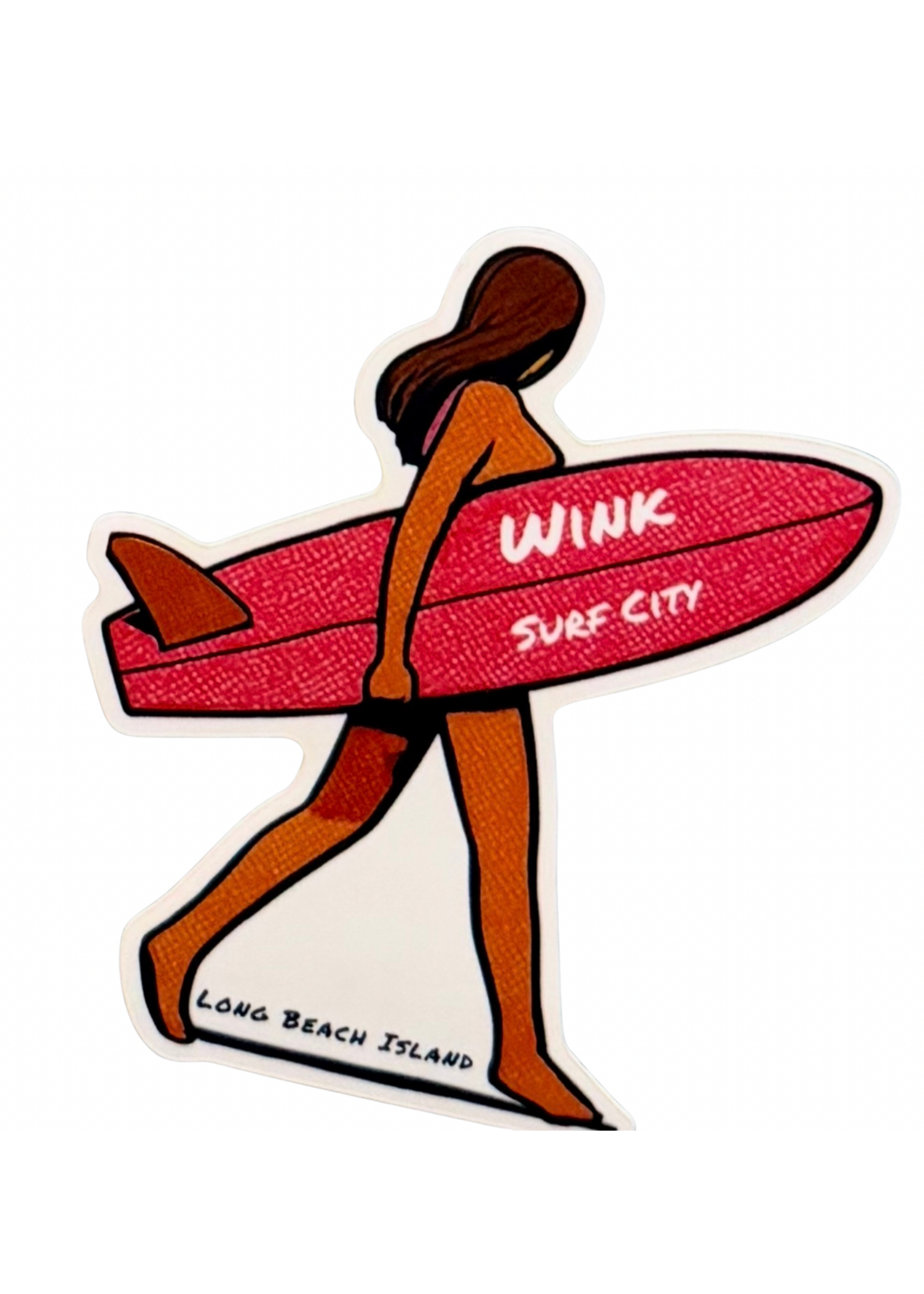 Wink W Surfer Sticker