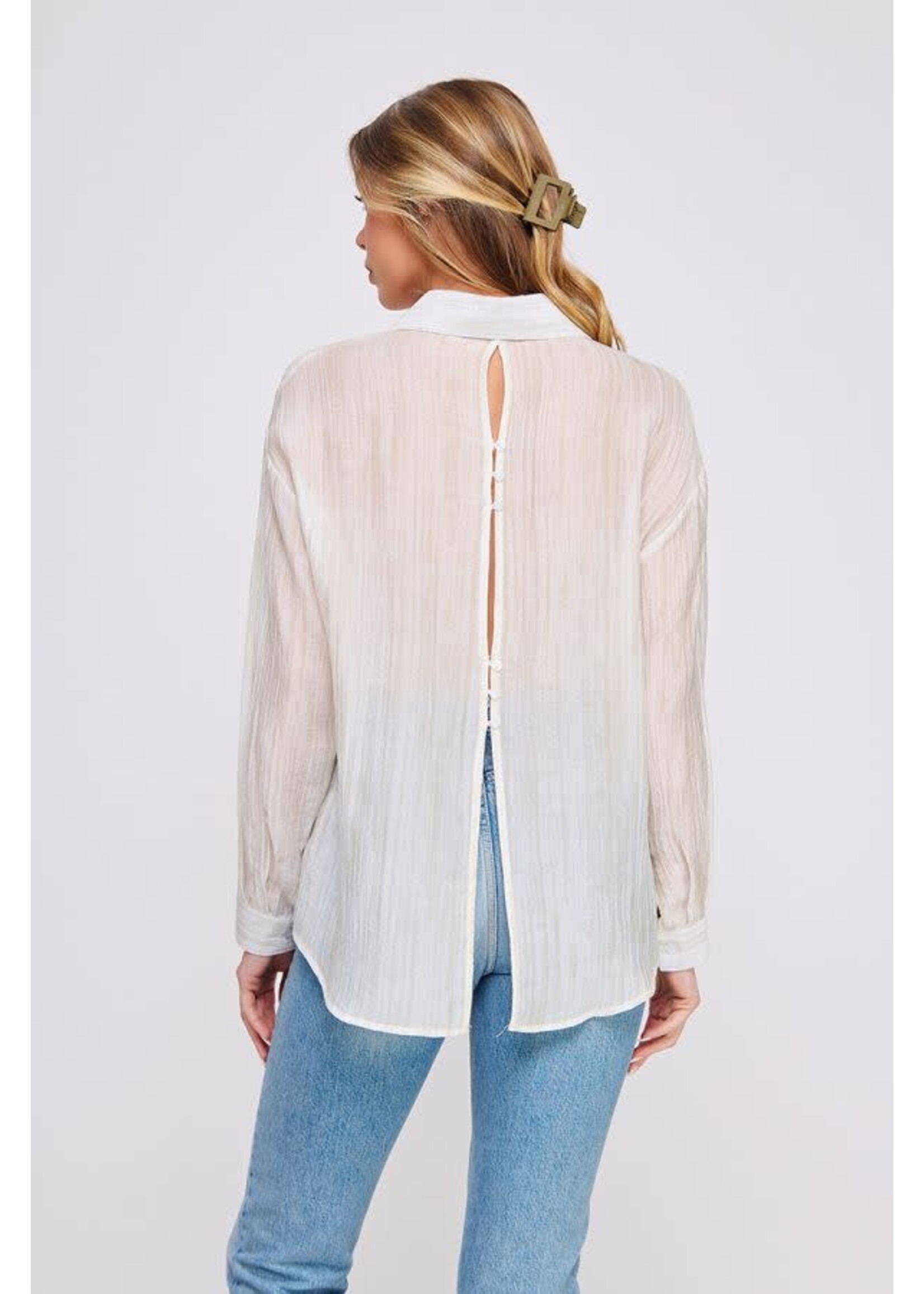 Allie Rose AR  Shimmer Button Up  Shirt