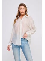 Allie Rose Shimmer Button Up  Shirt