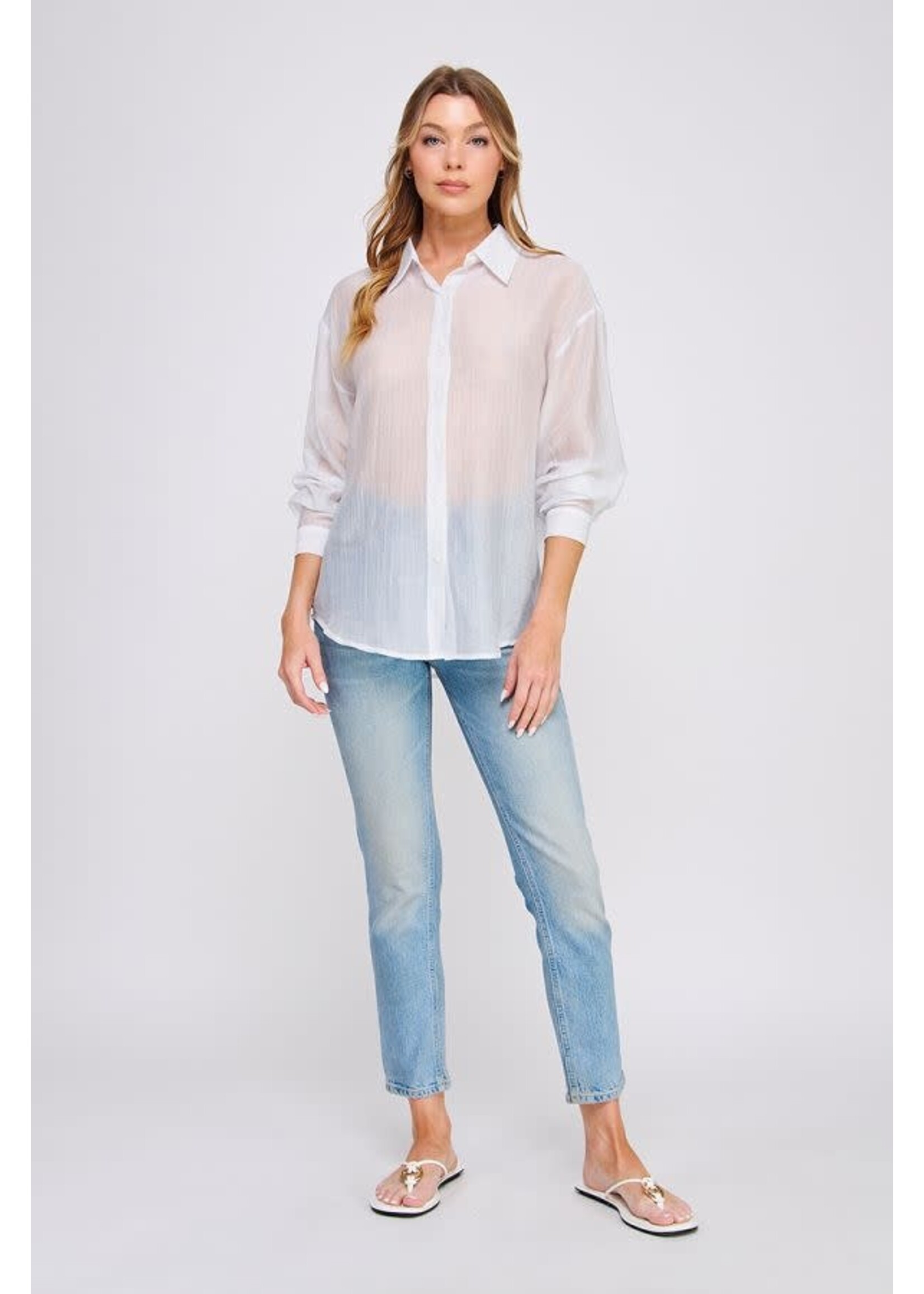 Allie Rose AR  Shimmer Button Up  Shirt