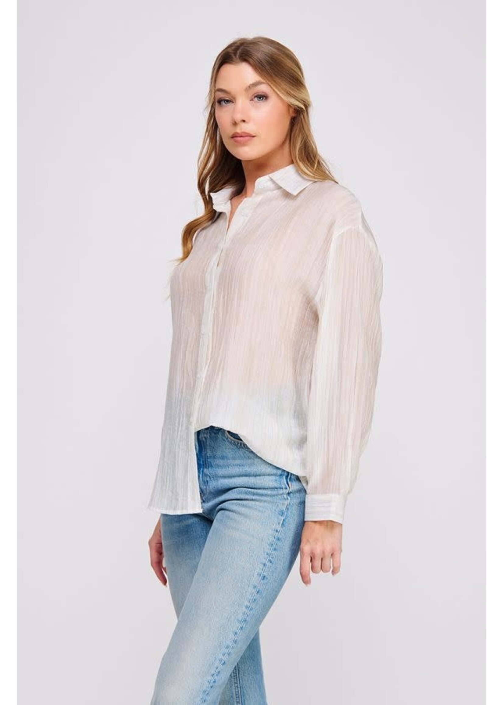 Allie Rose AR  Shimmer Button Up  Shirt
