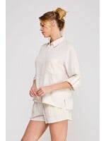 Allie Rose Button Down Textured Top