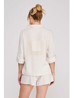 Allie Rose Button Down Textured Top