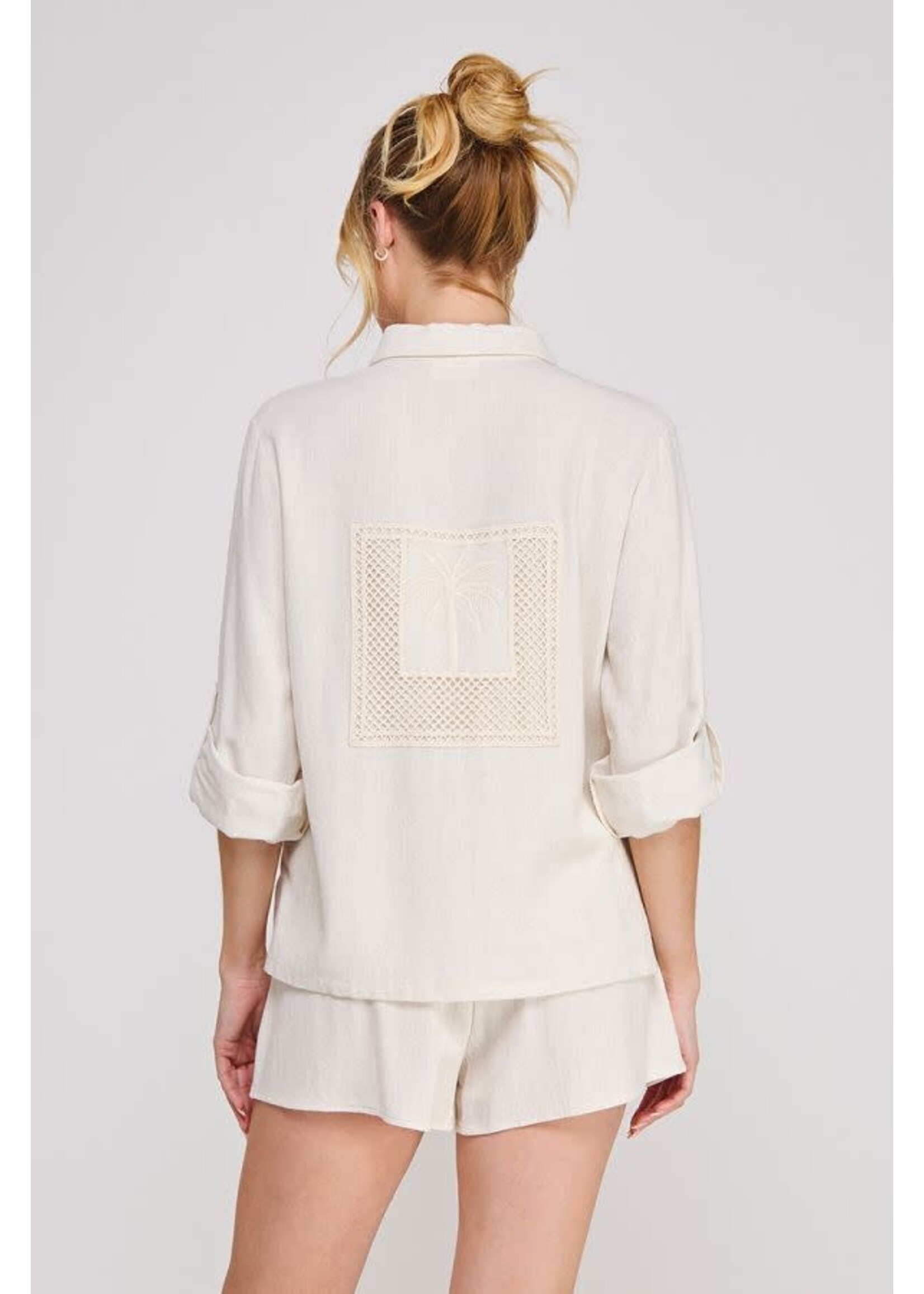 Allie Rose AR Button Down Textured Top