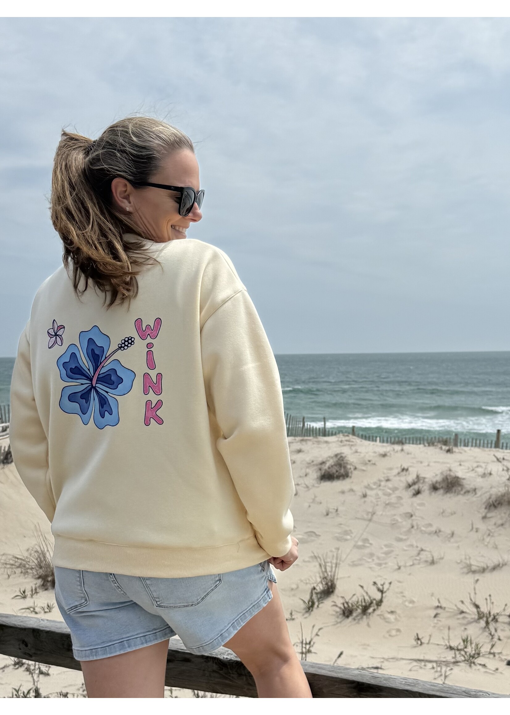 Wink W Wink Yellow Mockneck Sweatshirt