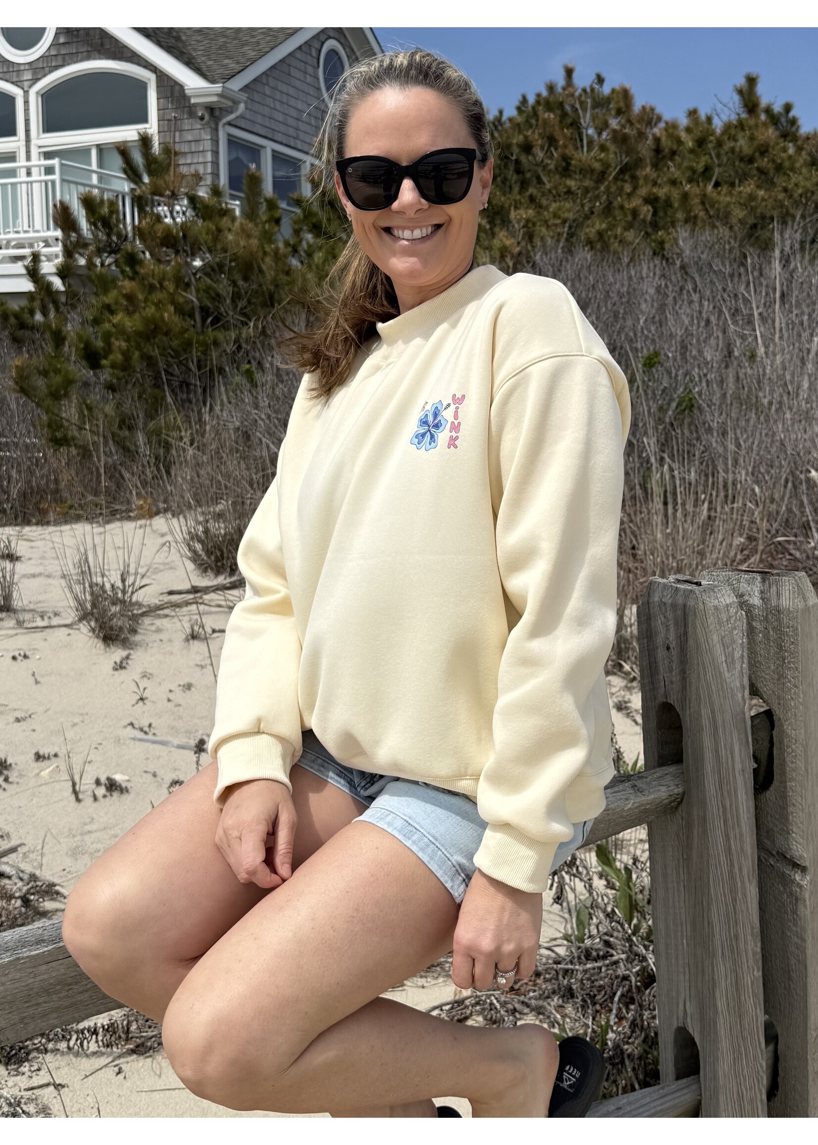 Wink W Wink Yellow Mockneck Sweatshirt