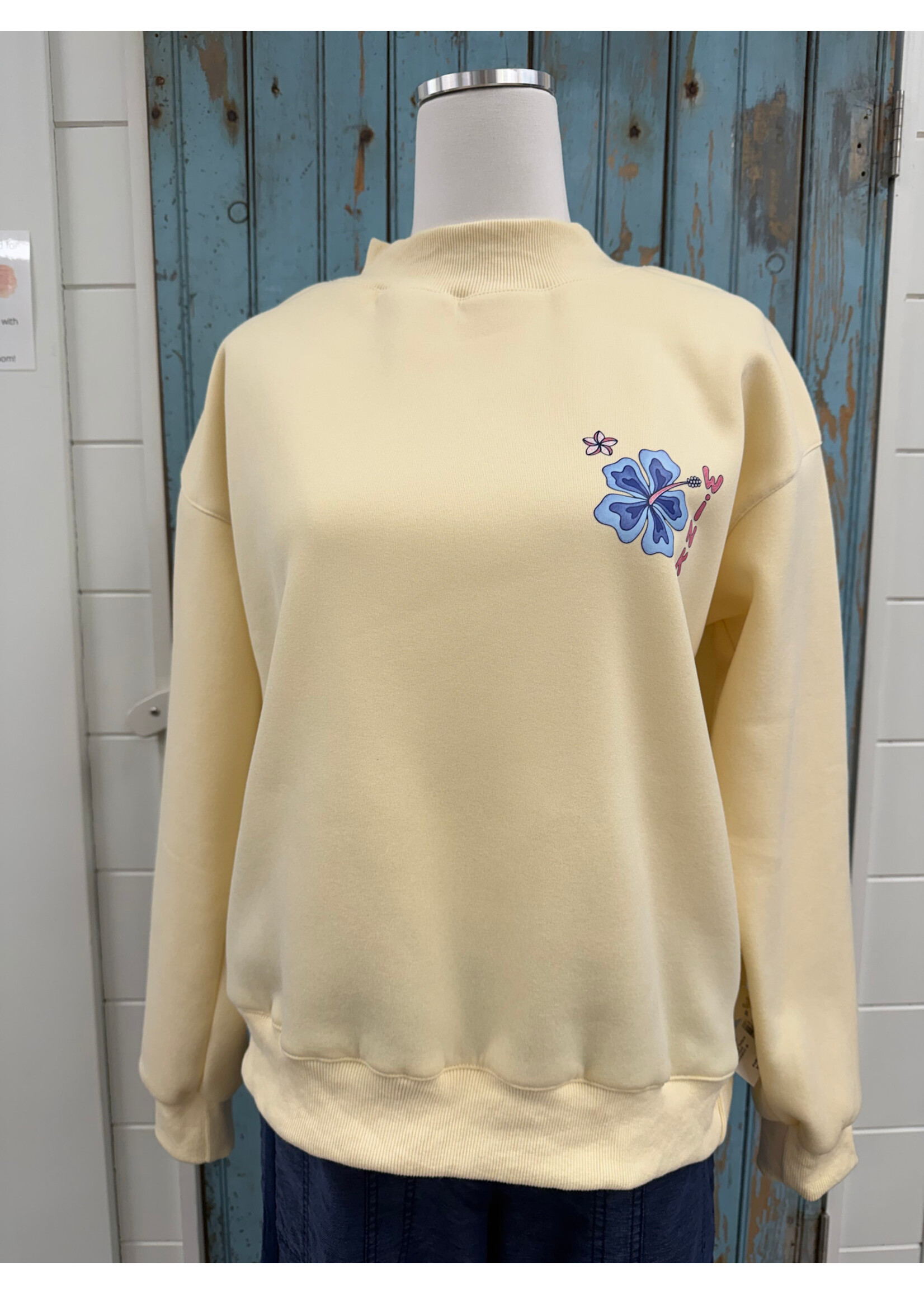 Wink W Wink Yellow Mockneck Sweatshirt