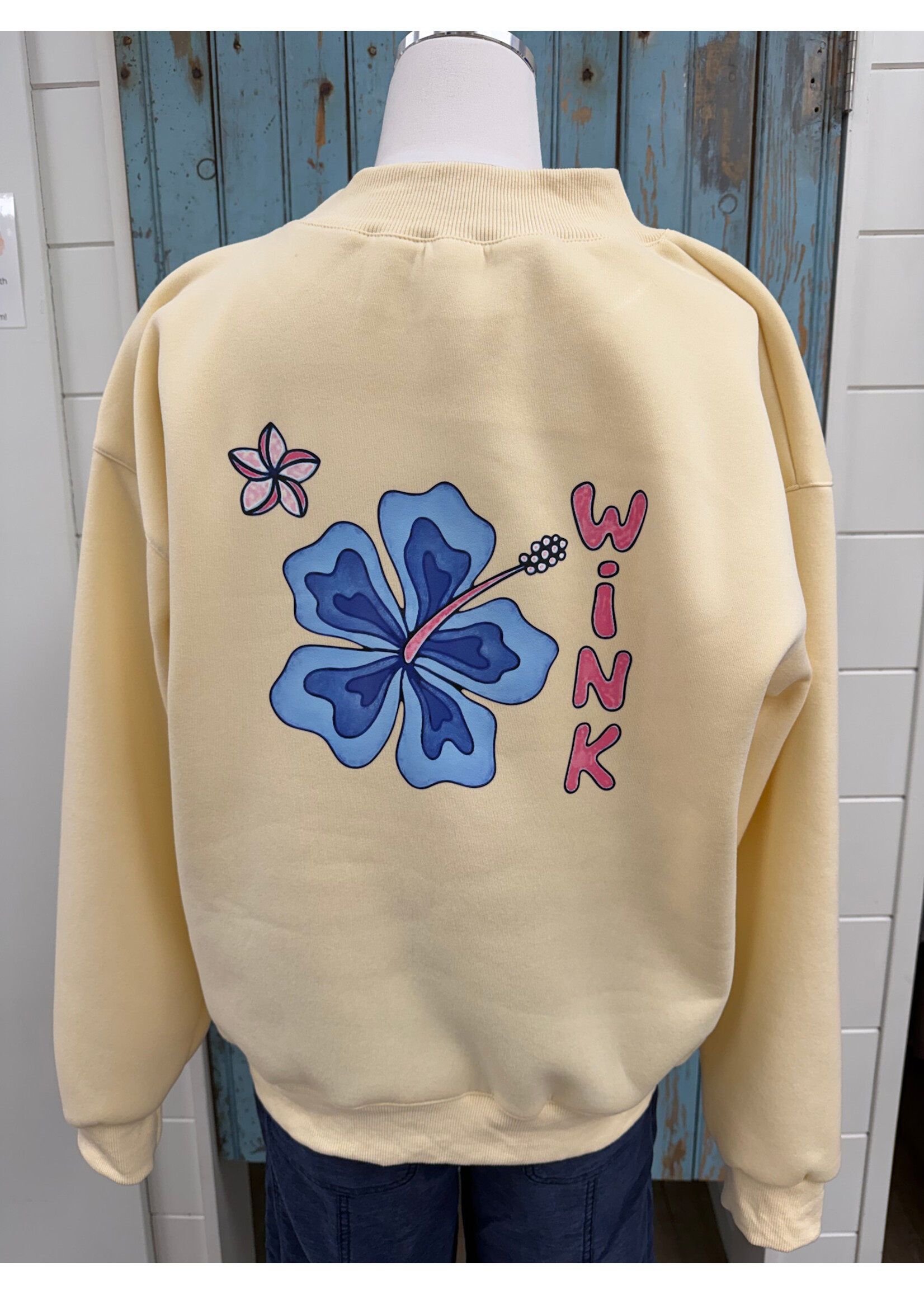 Wink W Wink Yellow Mockneck Sweatshirt
