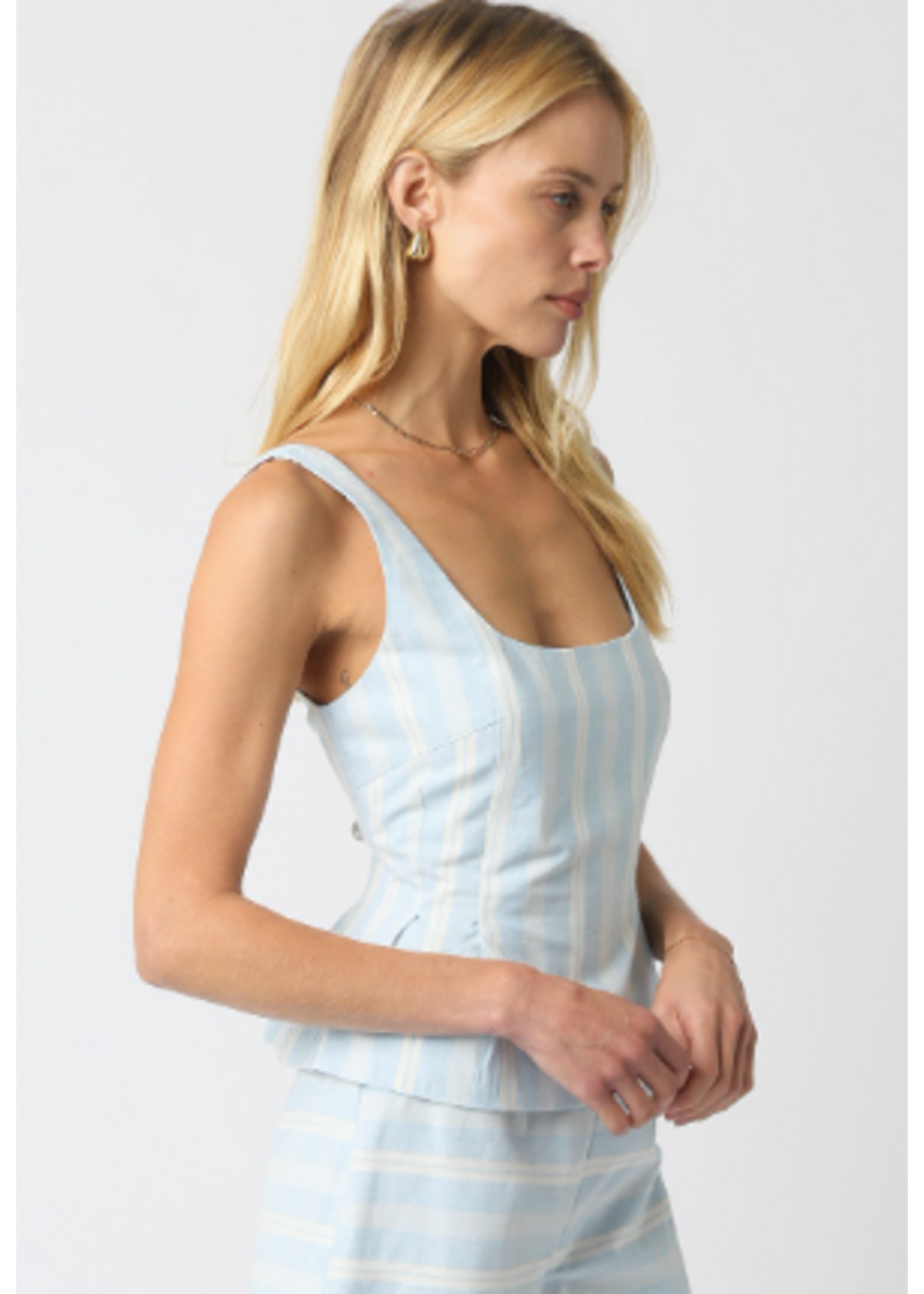 olivaceous O Blue Striped Short