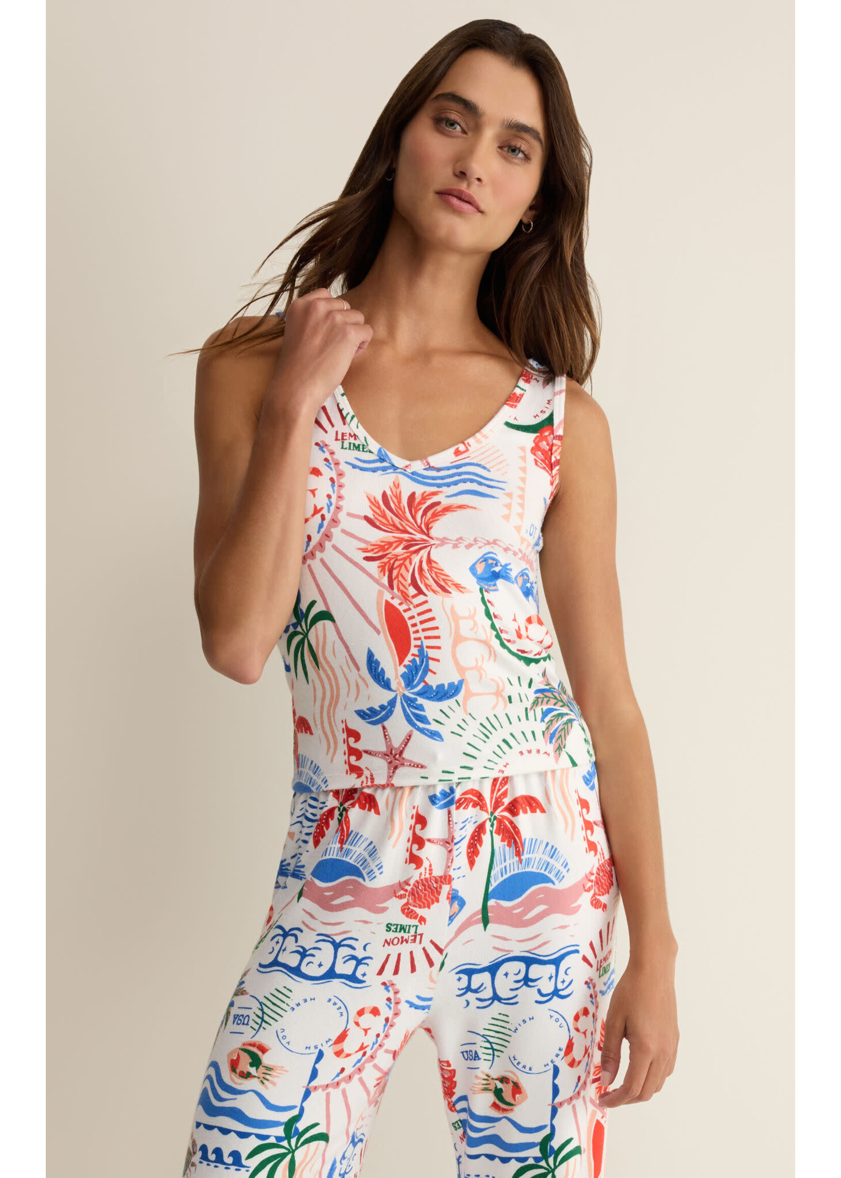 Z Supply ZS Dbl V-Neck Getaway Tank