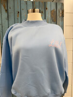 Wink LBI Pink Gingham Sweatshirt