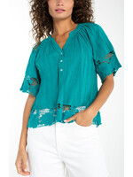 Liverpool Teal Tide Crochet Blouse