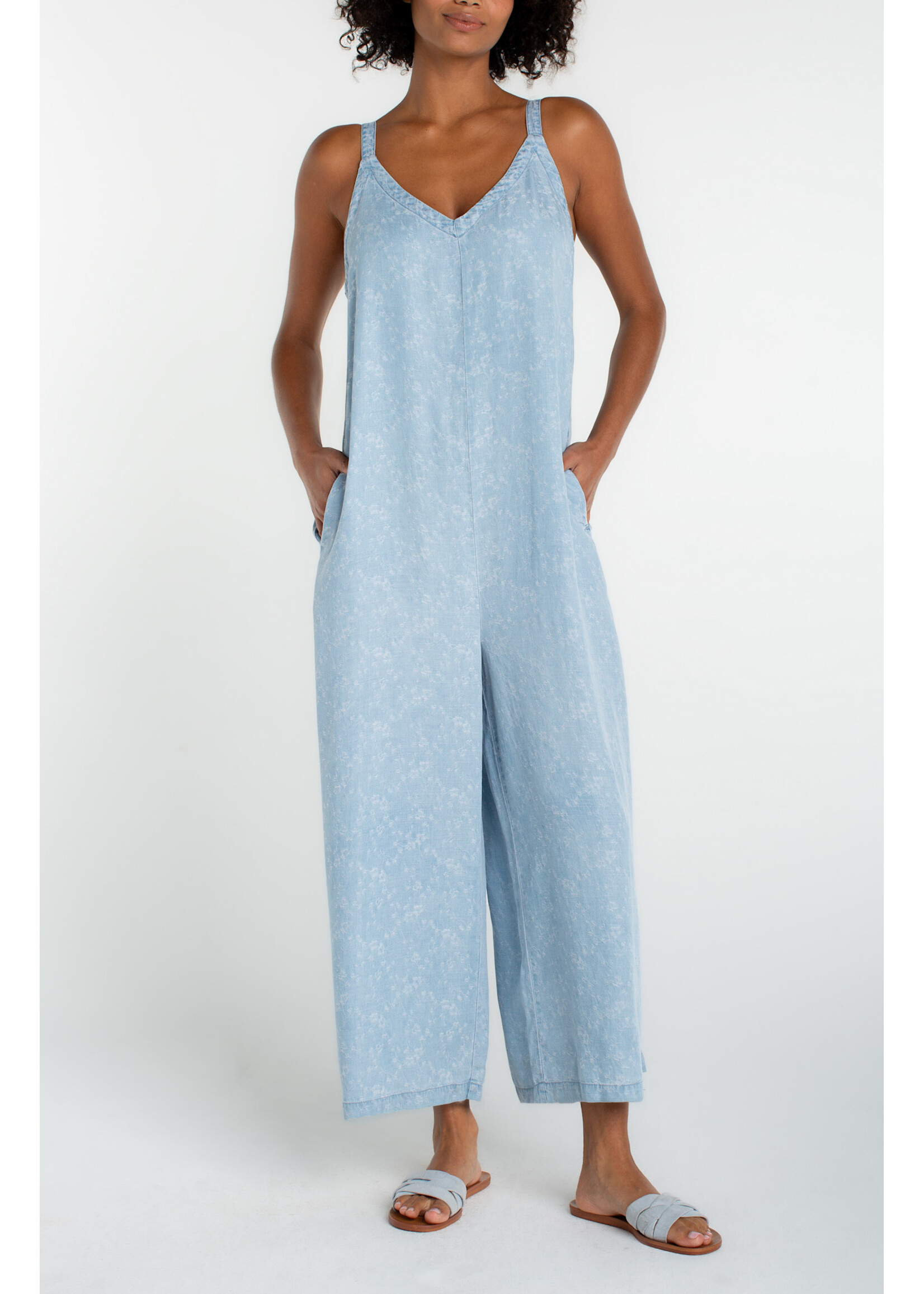 Liverpool LP Wide Leg Crop Jumpsuit
