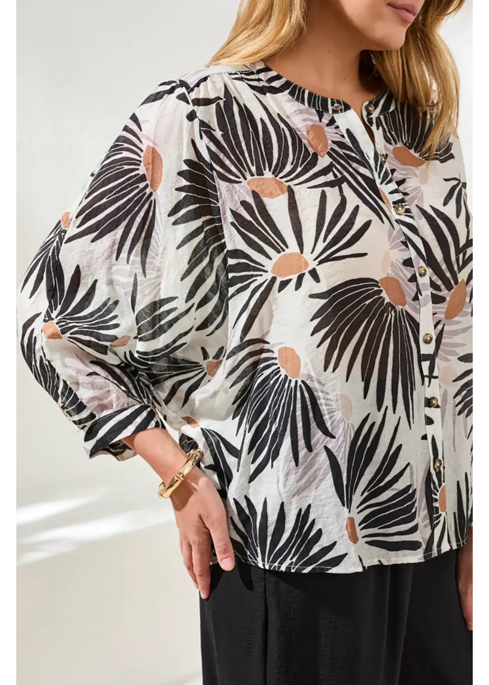 Tribal T Flowy Dolman Sleeve Blouse