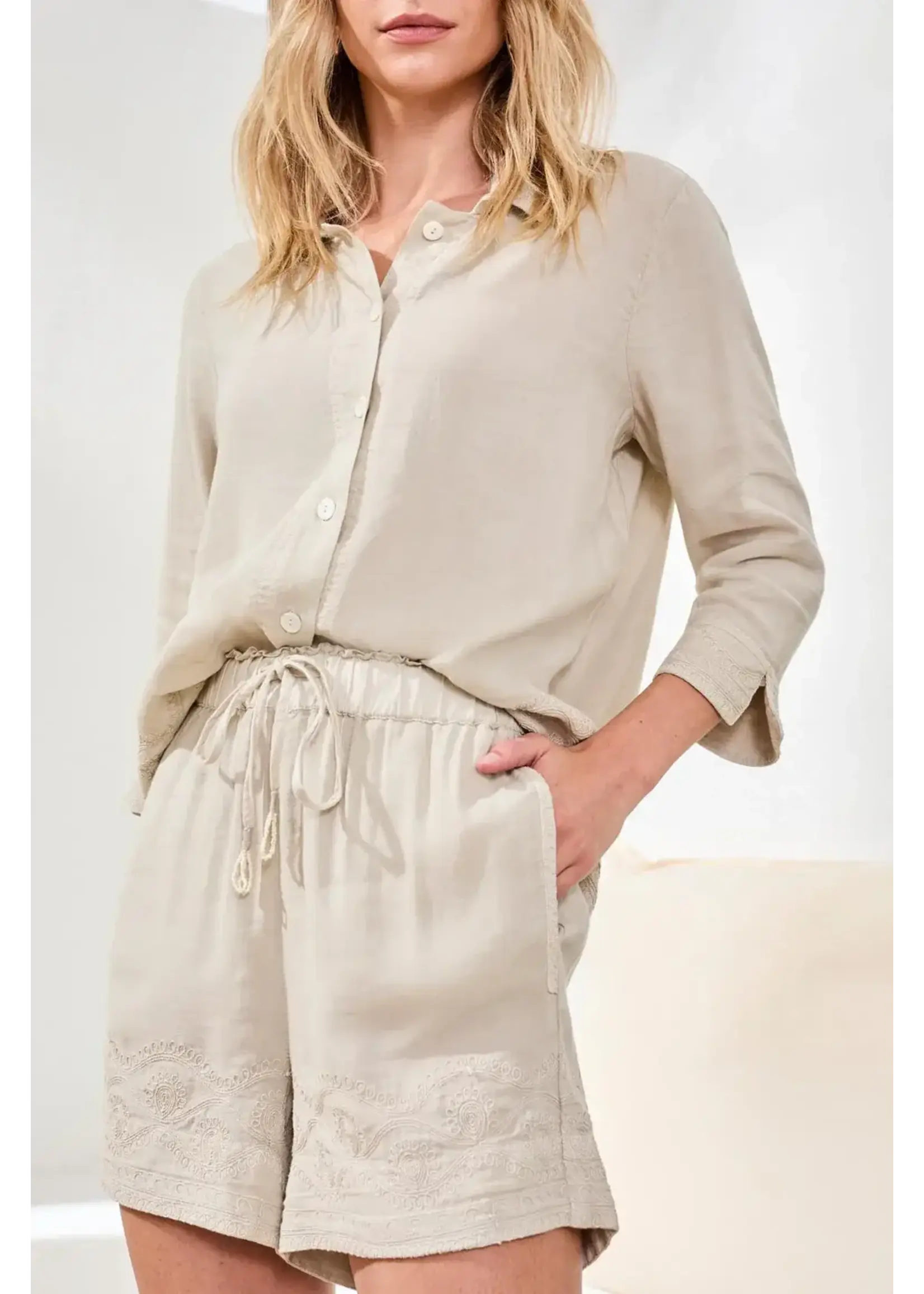 Tribal T Embroidered Short