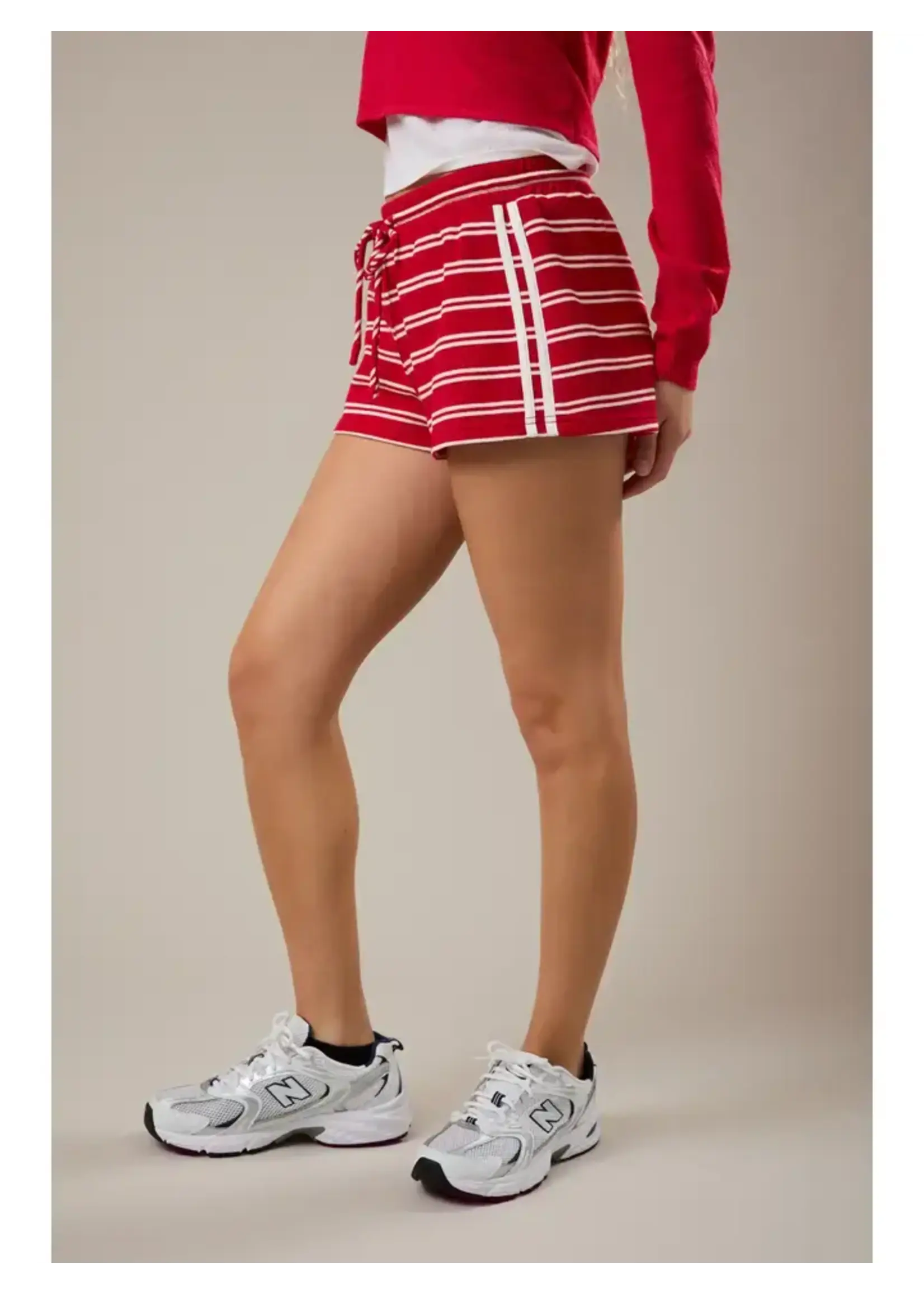 Le Lis Le Lis Low Waist Knit Track Shorts