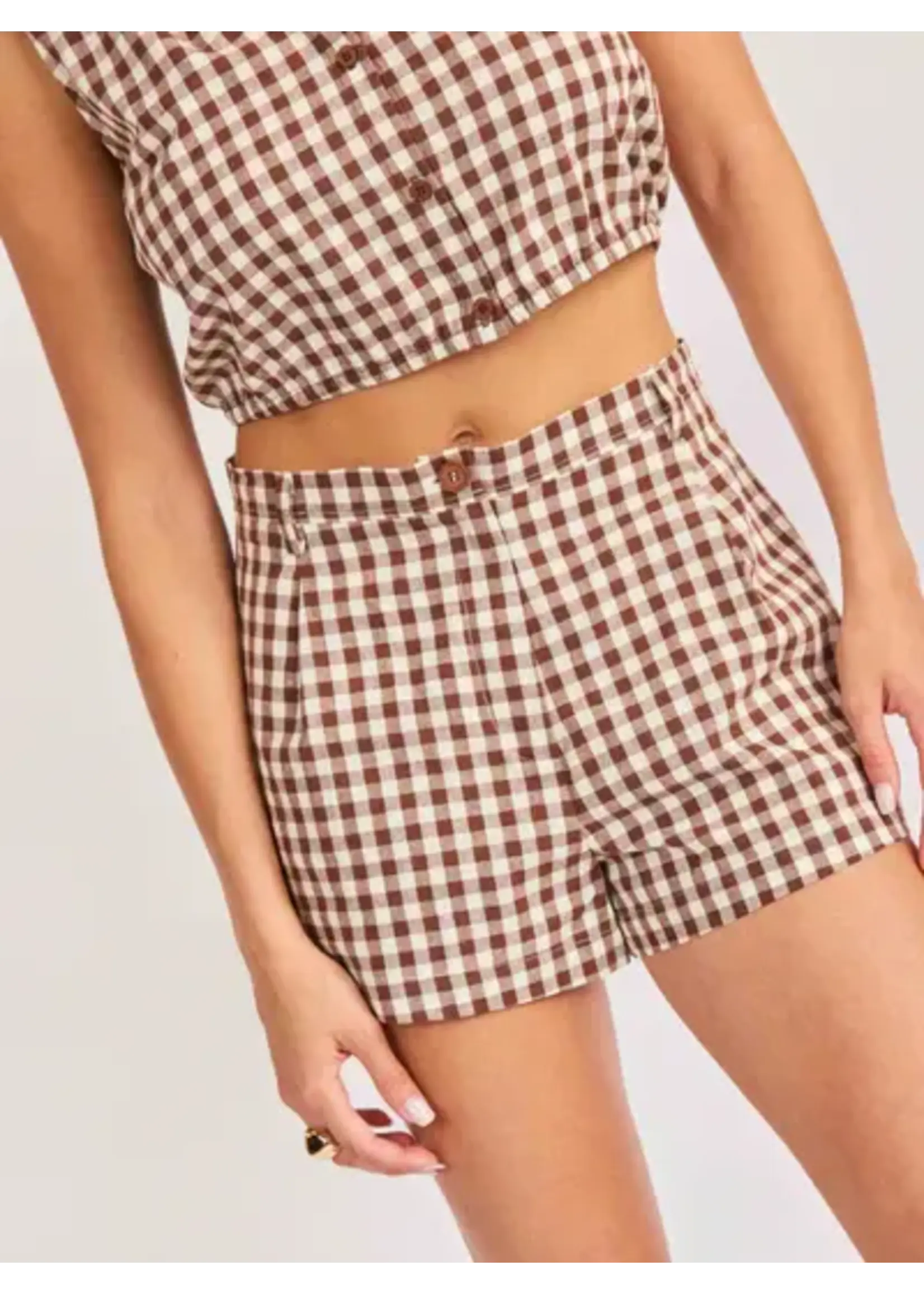 Sadie Sage SS Mustang Gingham Shorts
