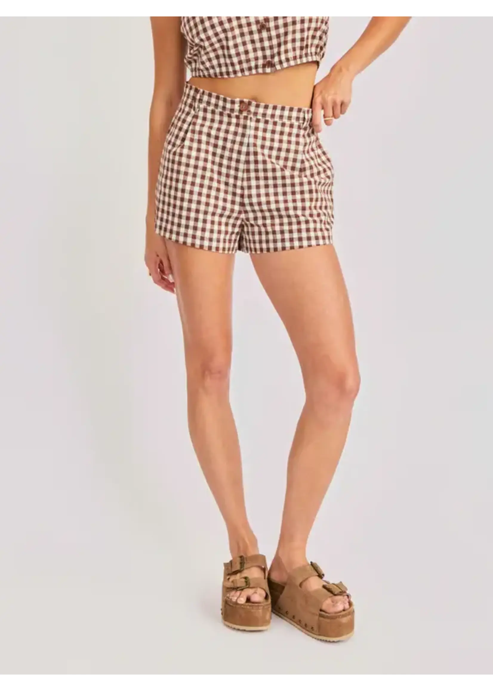 Sadie Sage SS Mustang Gingham Shorts