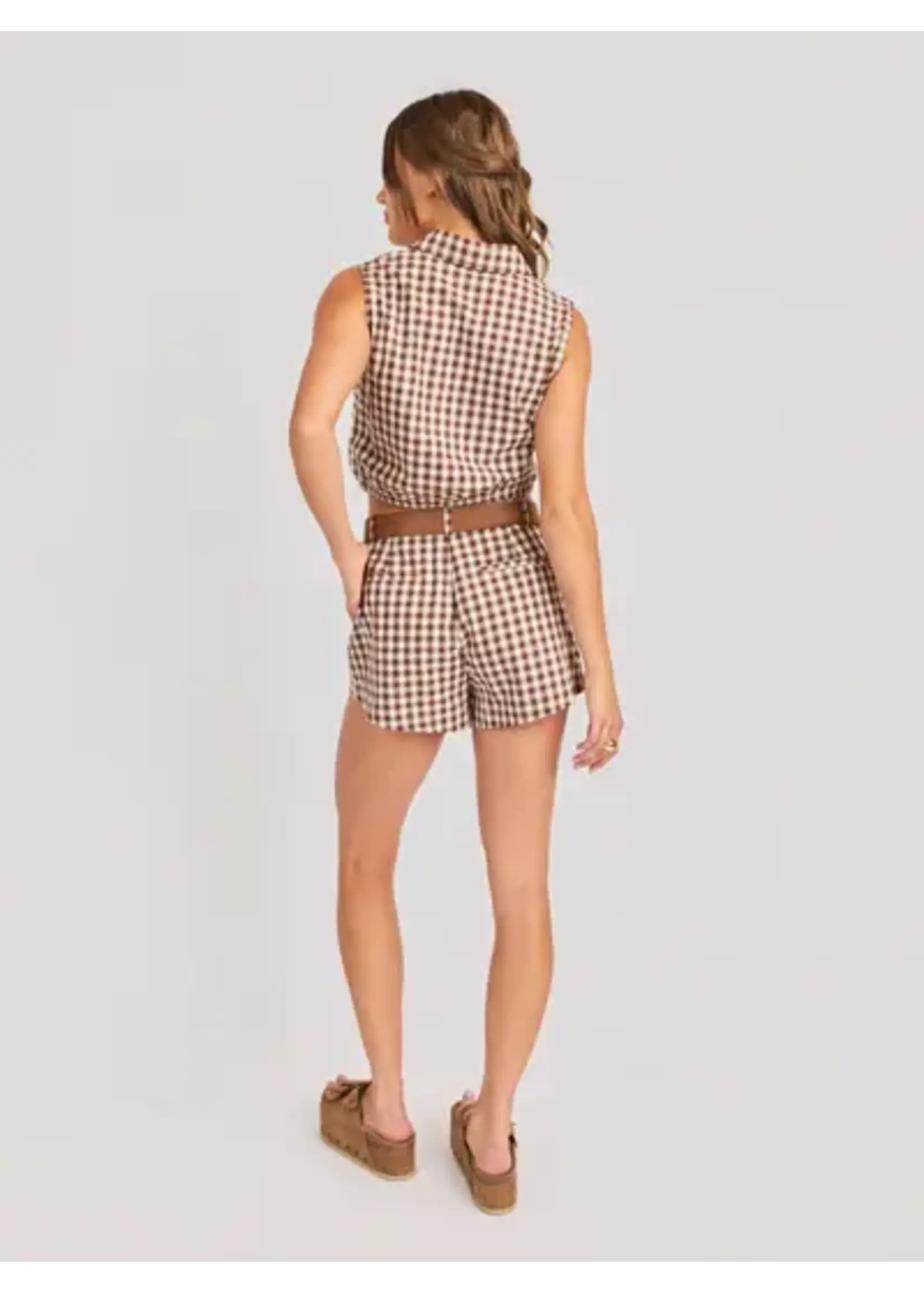 Sadie Sage SS Mustang Gingham Top