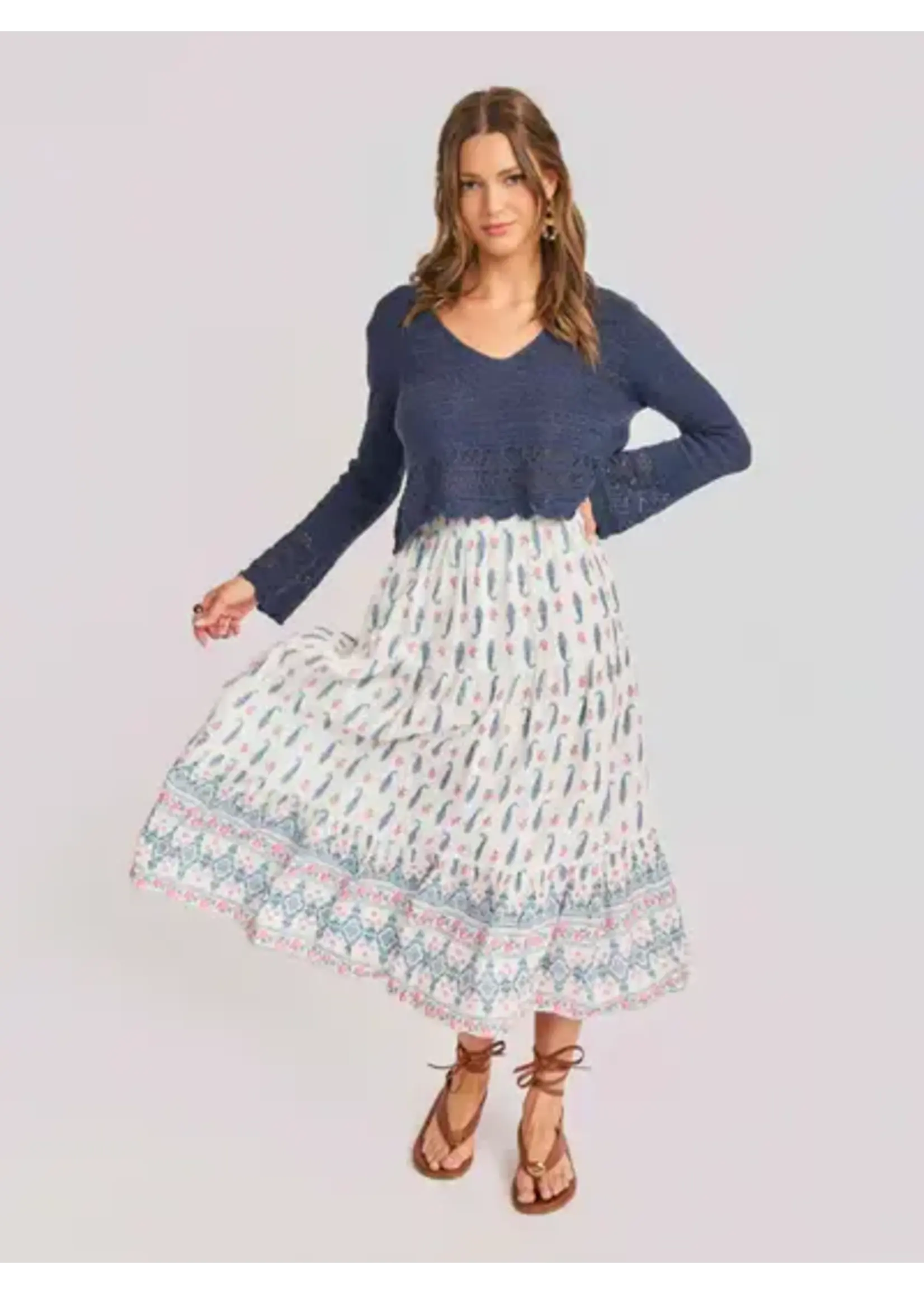 Sadie Sage SS Calico Pullover
