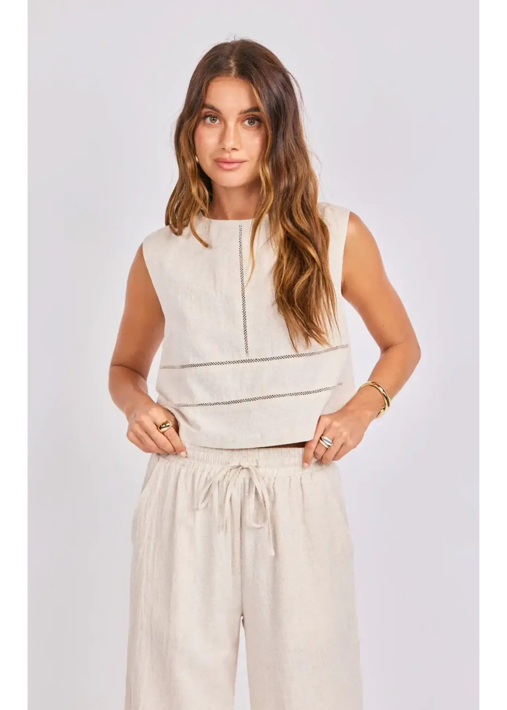 Sadie Sage SS Sandbar Open Back Top