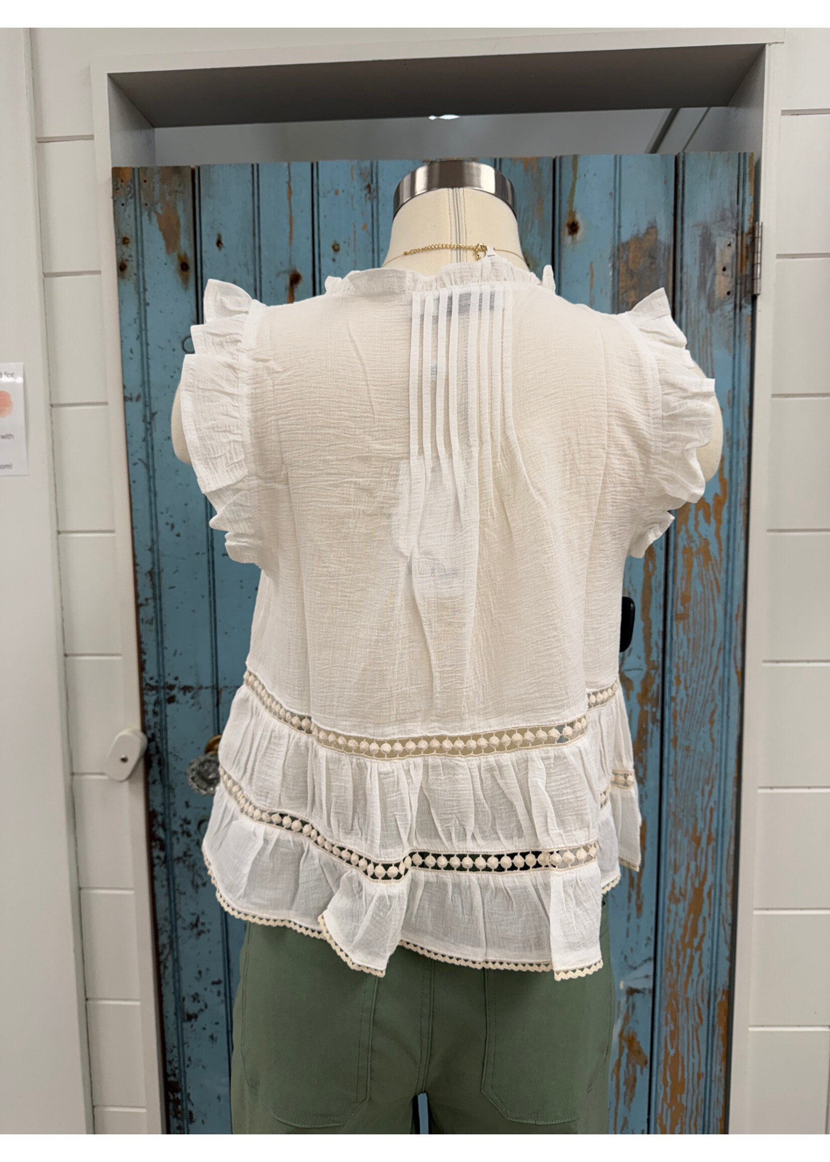 Sadie Sage SS Rosabelle Ruffle Top