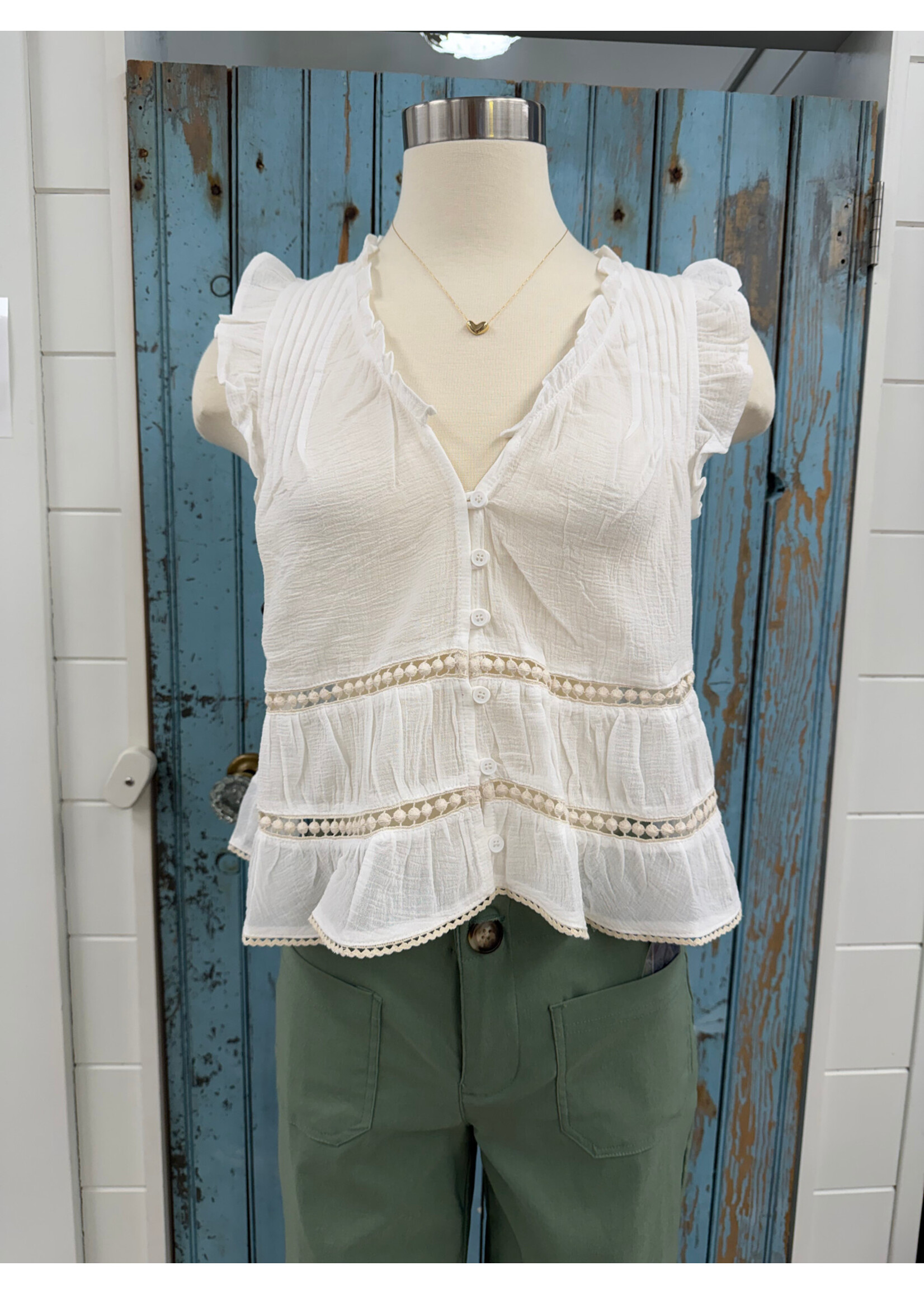 Sadie Sage SS Rosabelle Ruffle Top