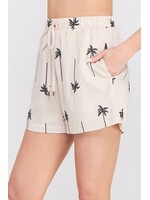 Allie Rose Palm Tree Emb Short