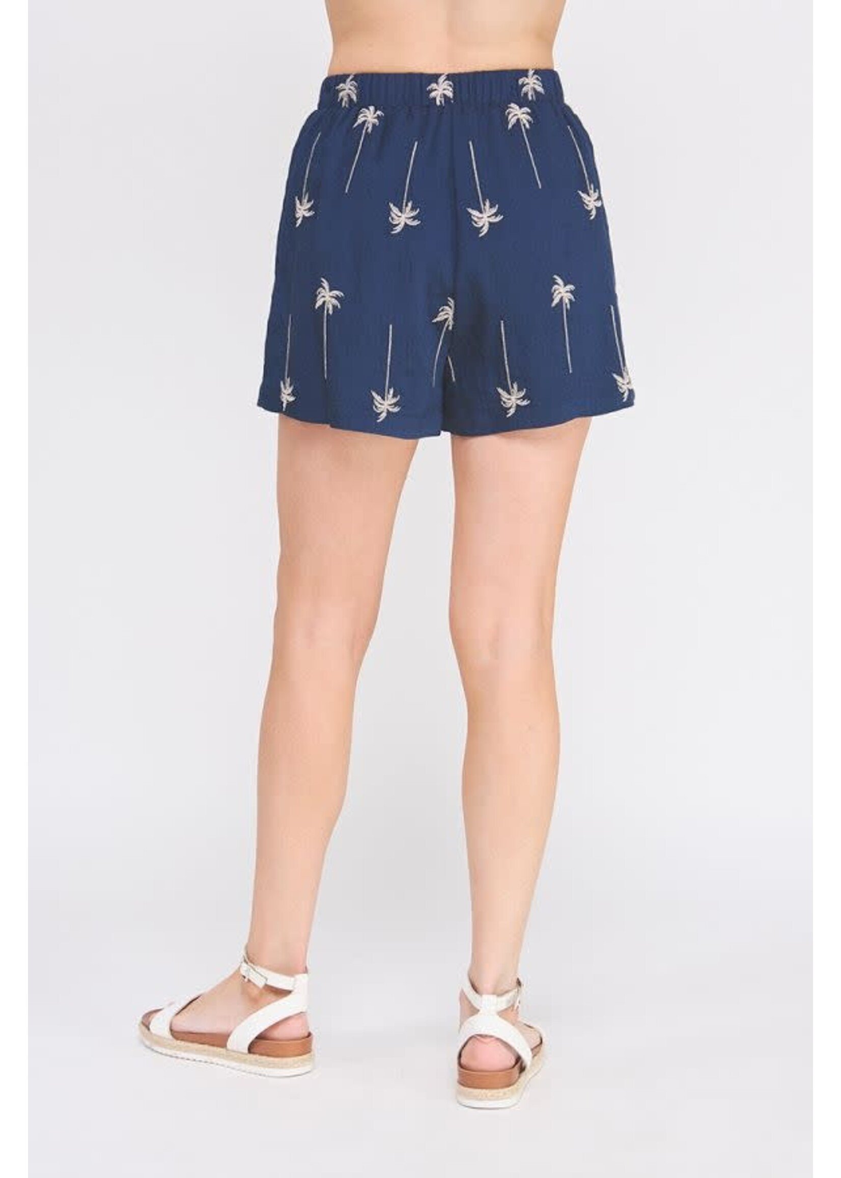Allie Rose AR Palm Tree Emb Short
