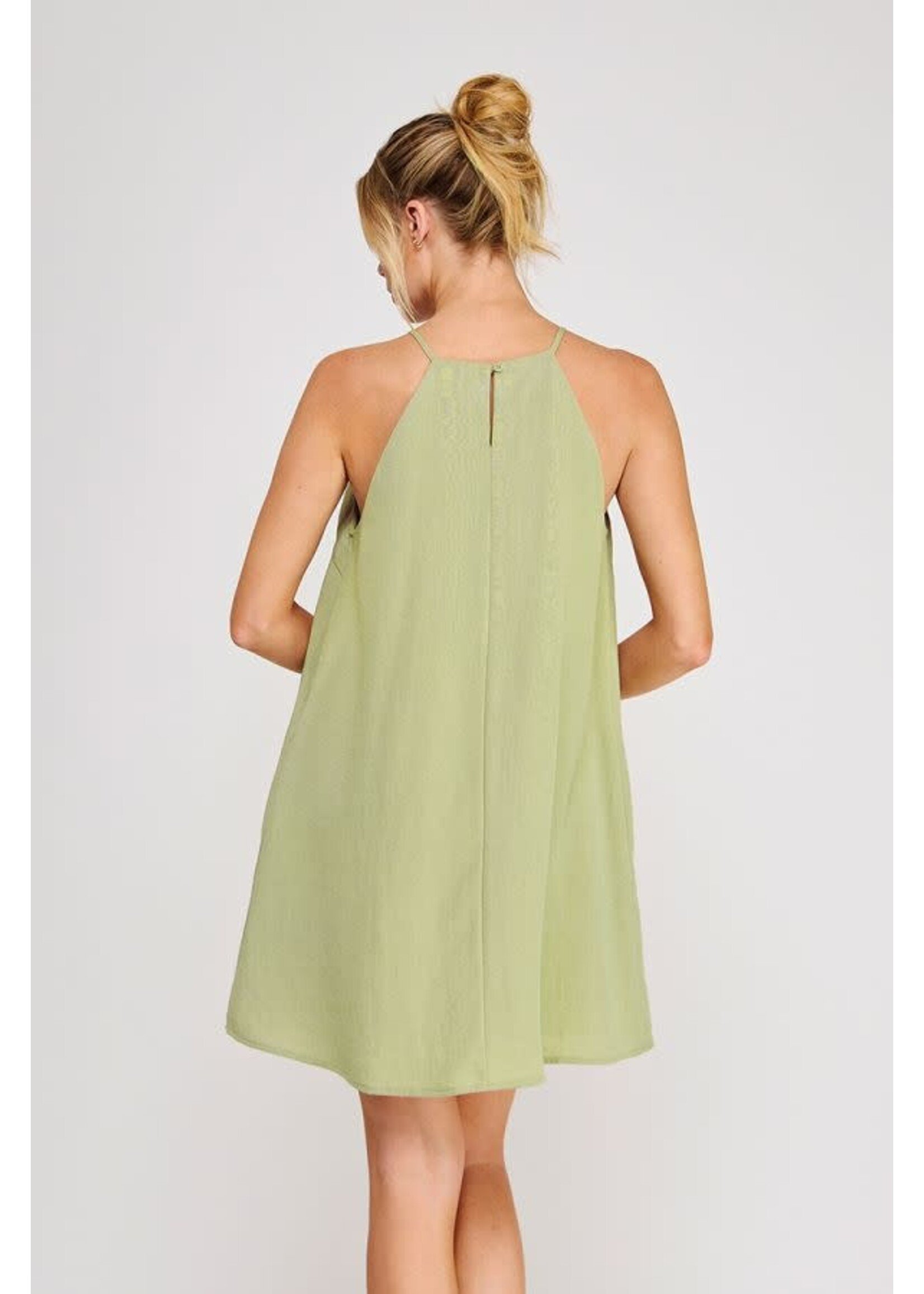 Allie Rose AR Linen Bead Neck Dress