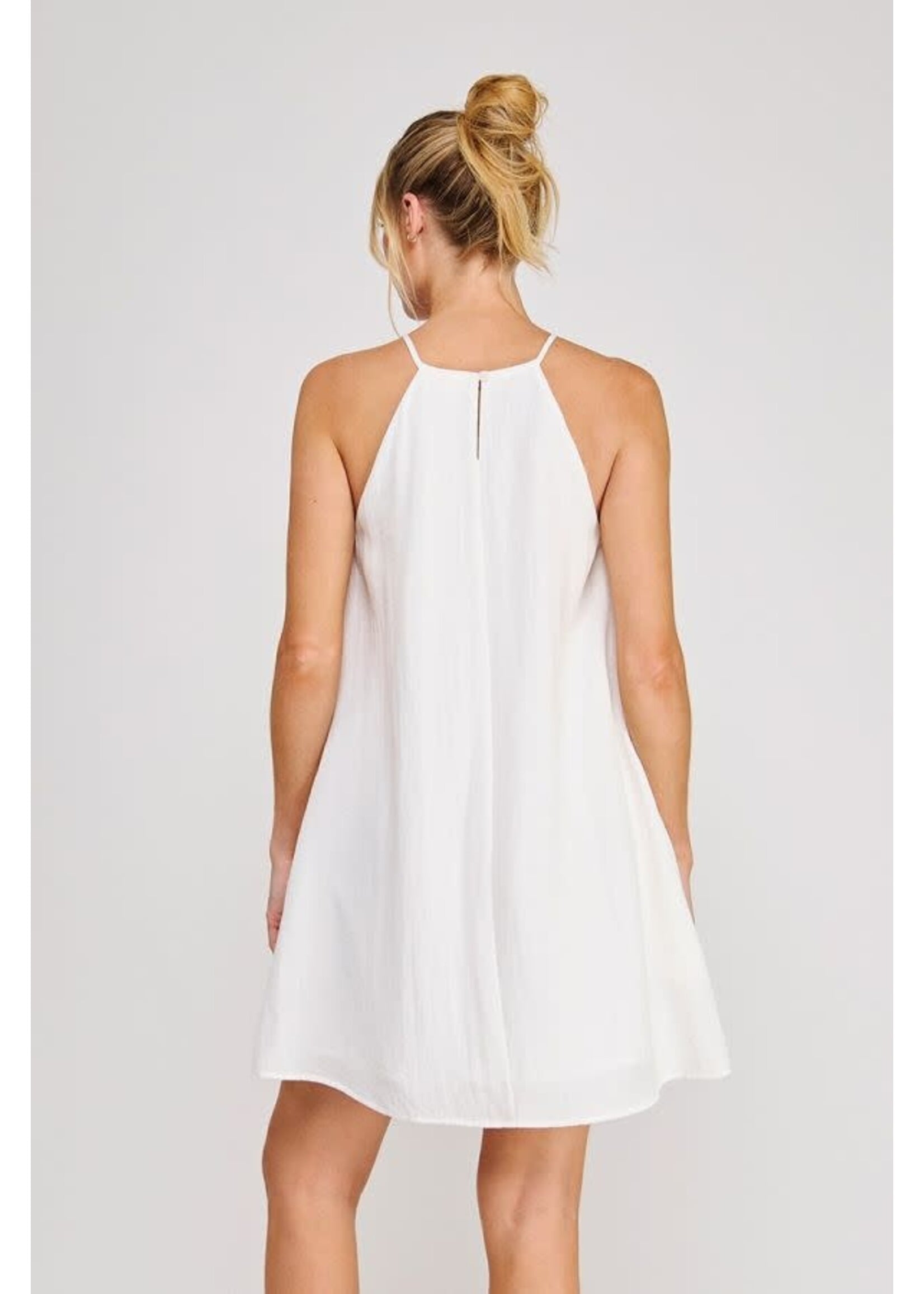 Allie Rose AR Linen Bead Neck Dress