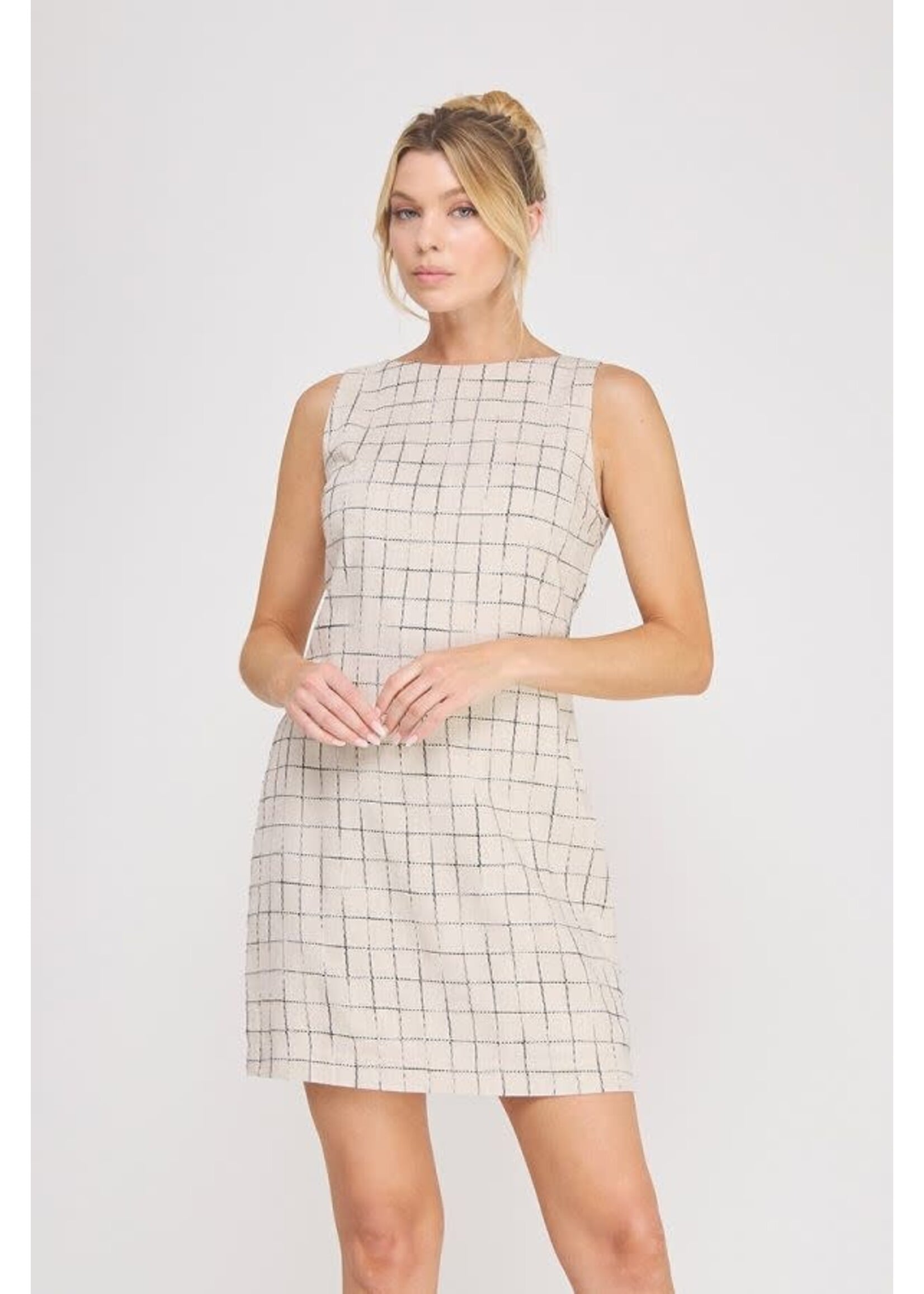 Allie Rose AR Grid Pattern Dress